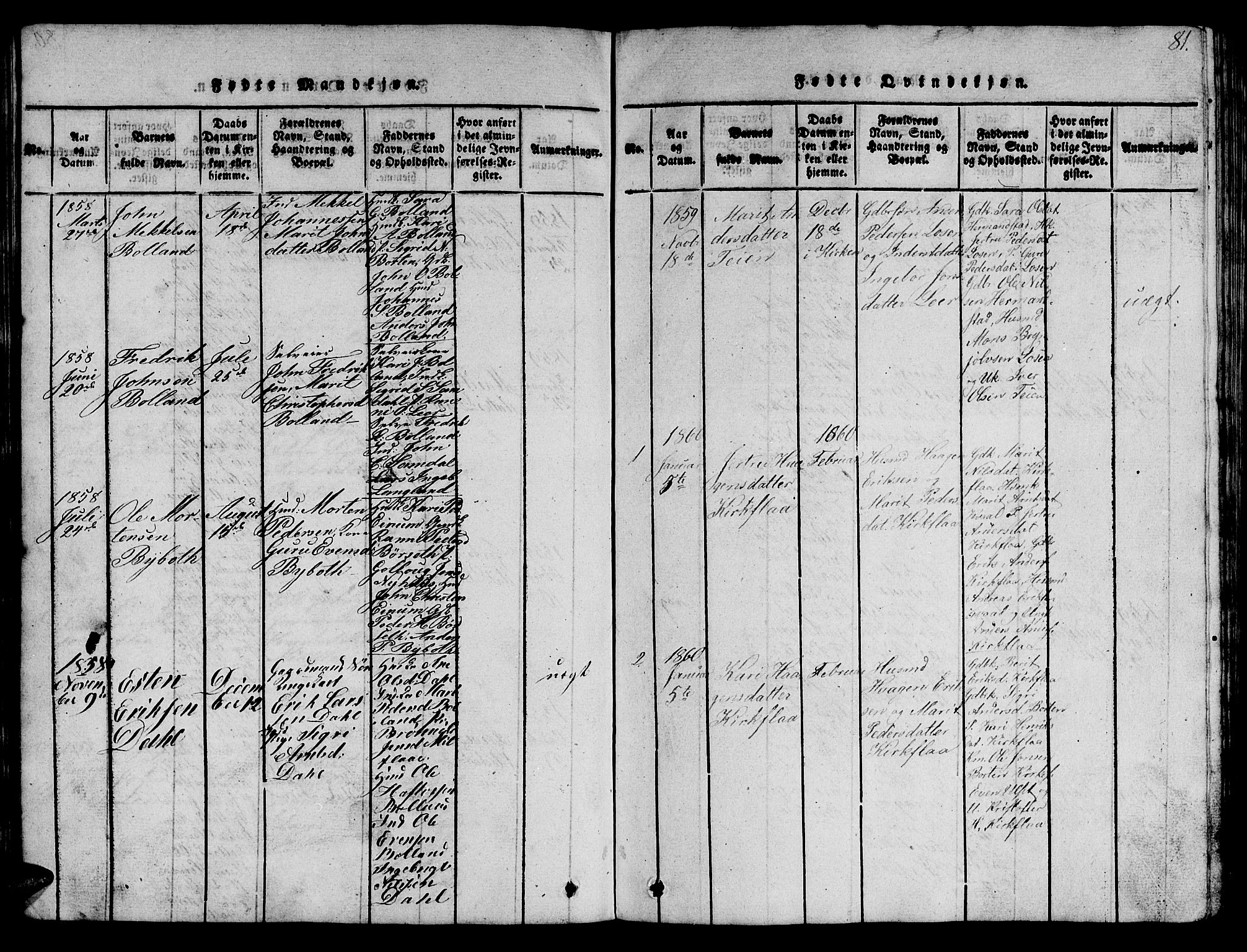 Ministerialprotokoller, klokkerbøker og fødselsregistre - Sør-Trøndelag, AV/SAT-A-1456/693/L1121: Klokkerbok nr. 693C02, 1816-1869, s. 81