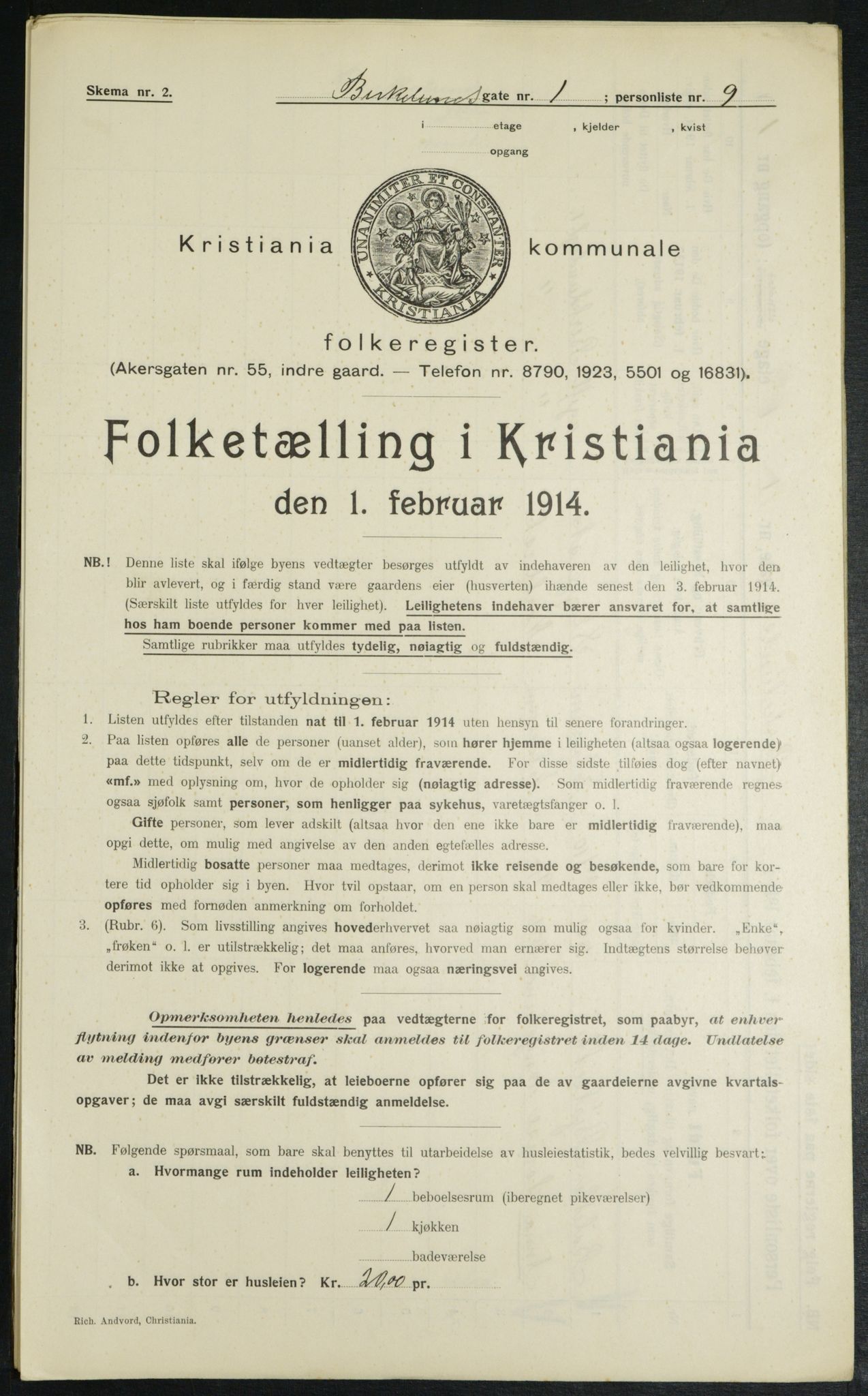 OBA, Kommunal folketelling 1.2.1914 for Kristiania, 1914, s. 5021