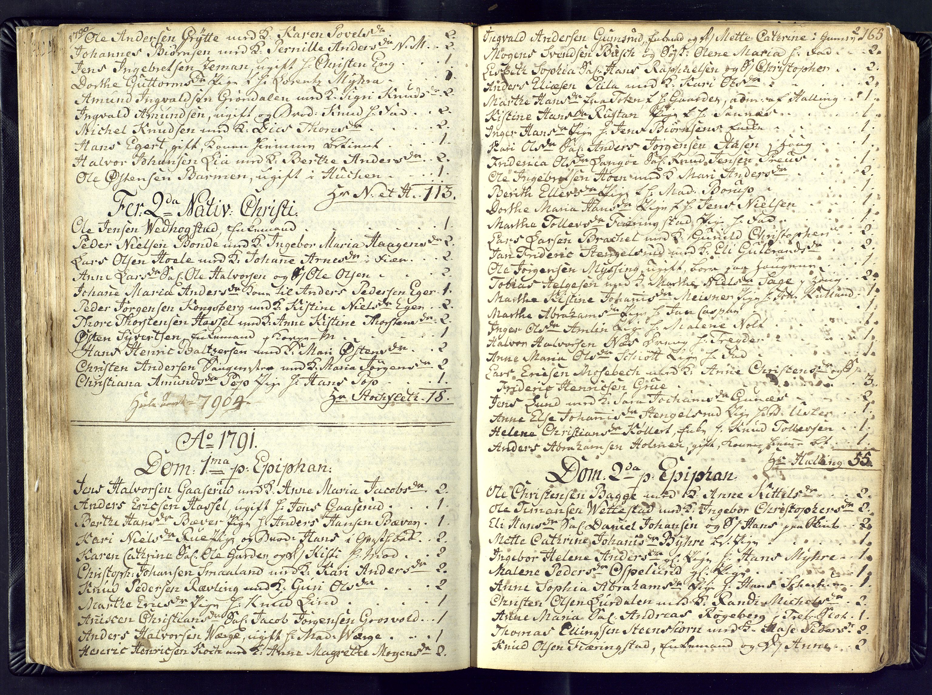 Kongsberg kirkebøker, SAKO/A-22/M/Ma/L0011: Kommunikantprotokoll nr. 11, 1788-1795, s. 165