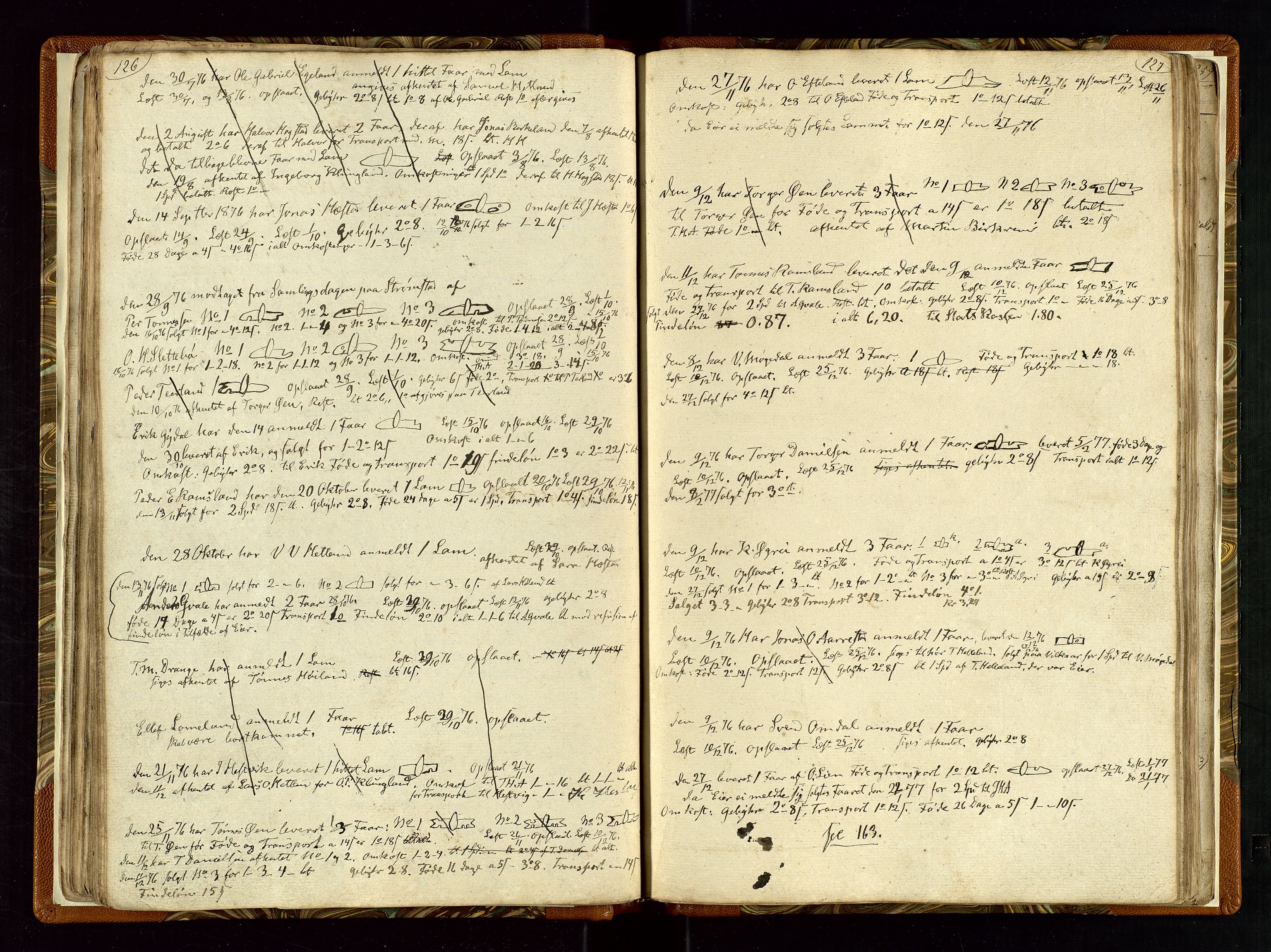 Helleland lensmannskontor, SAST/A-100209/Ya/L0003: Diverseprotokoll, 1842-1960, s. 126-127