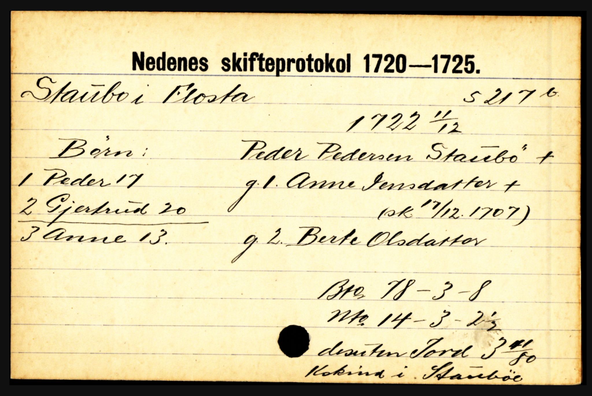 Nedenes sorenskriveri før 1824, AV/SAK-1221-0007/H, s. 28089