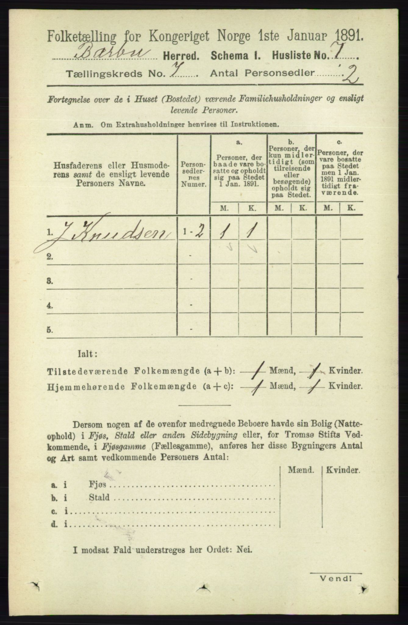 RA, Folketelling 1891 for 0990 Barbu herred, 1891, s. 4949