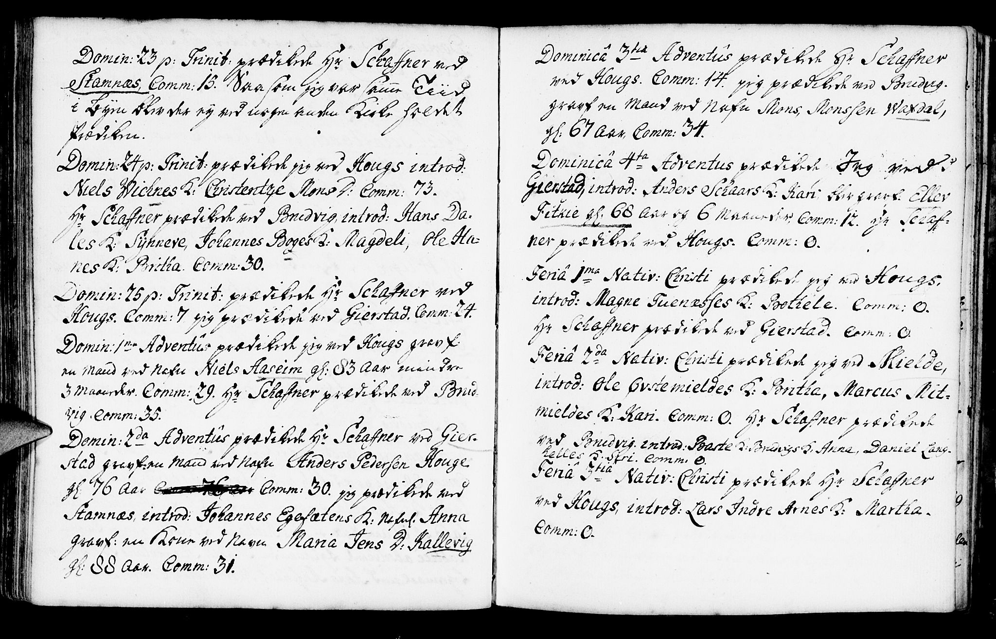 Haus sokneprestembete, SAB/A-75601/H/Haa: Ministerialbok nr. A 7, 1748-1766, s. 154