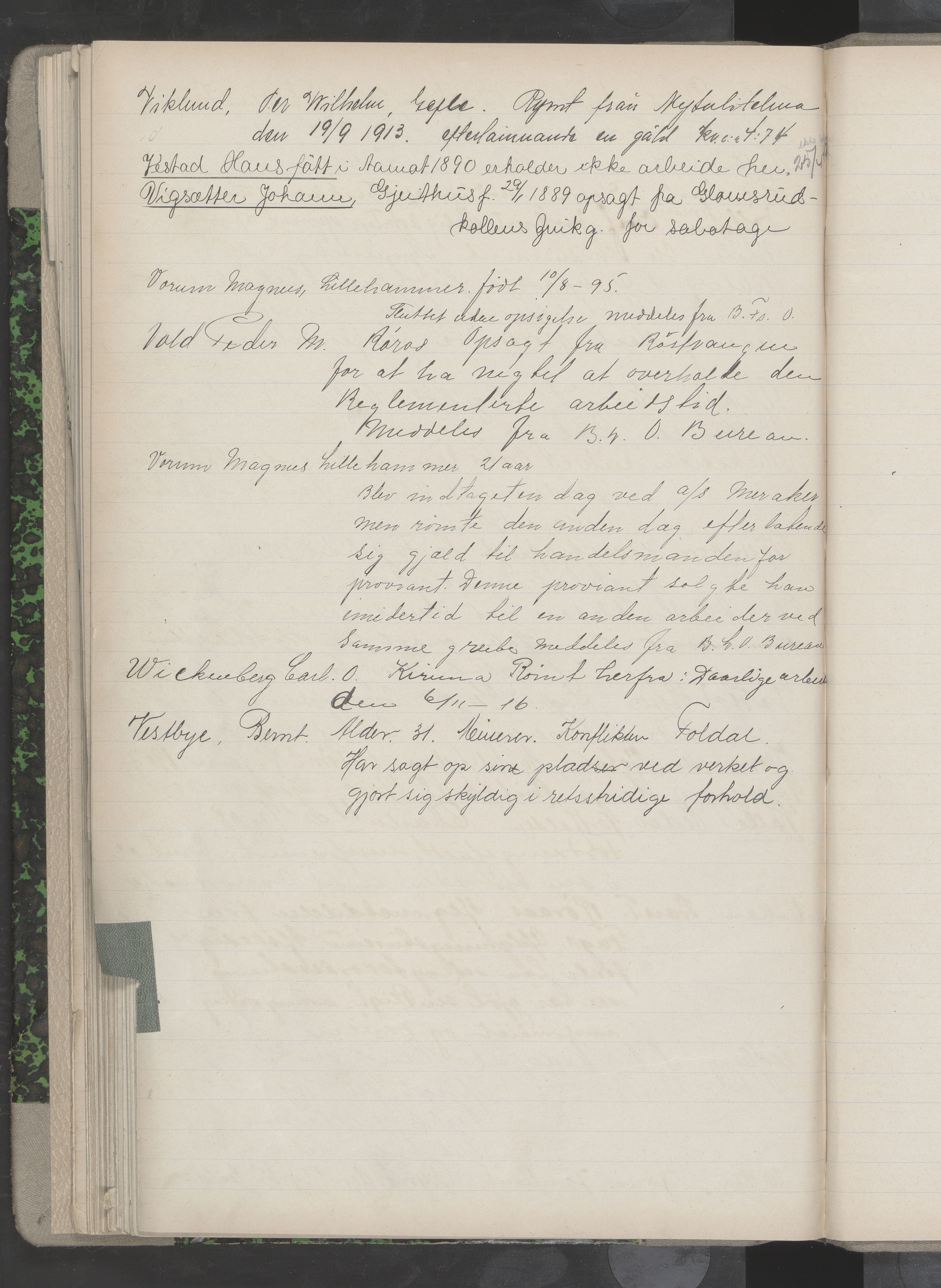 A/S Sulitjelma Gruber, AIN/NA052/C/Ca/L0002: Svartebok, 1894-1917