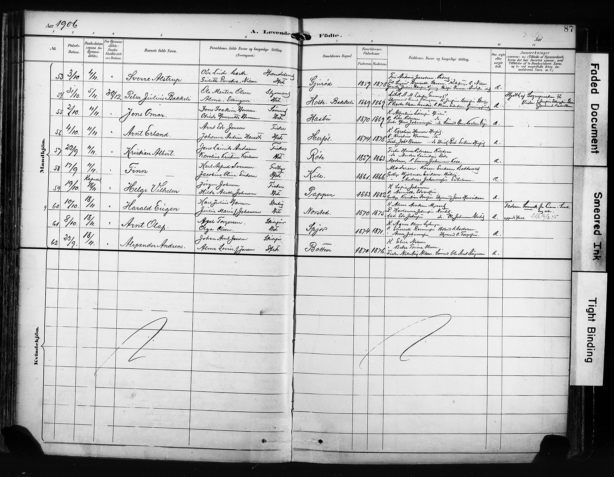 Hvaler prestekontor Kirkebøker, AV/SAO-A-2001/F/Fa/L0009: Ministerialbok nr. I 9, 1895-1906, s. 87