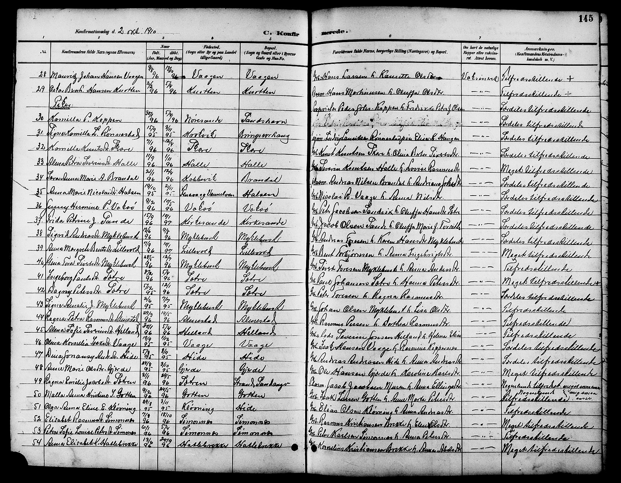 Ministerialprotokoller, klokkerbøker og fødselsregistre - Møre og Romsdal, AV/SAT-A-1454/503/L0049: Klokkerbok nr. 503C04, 1894-1915, s. 145