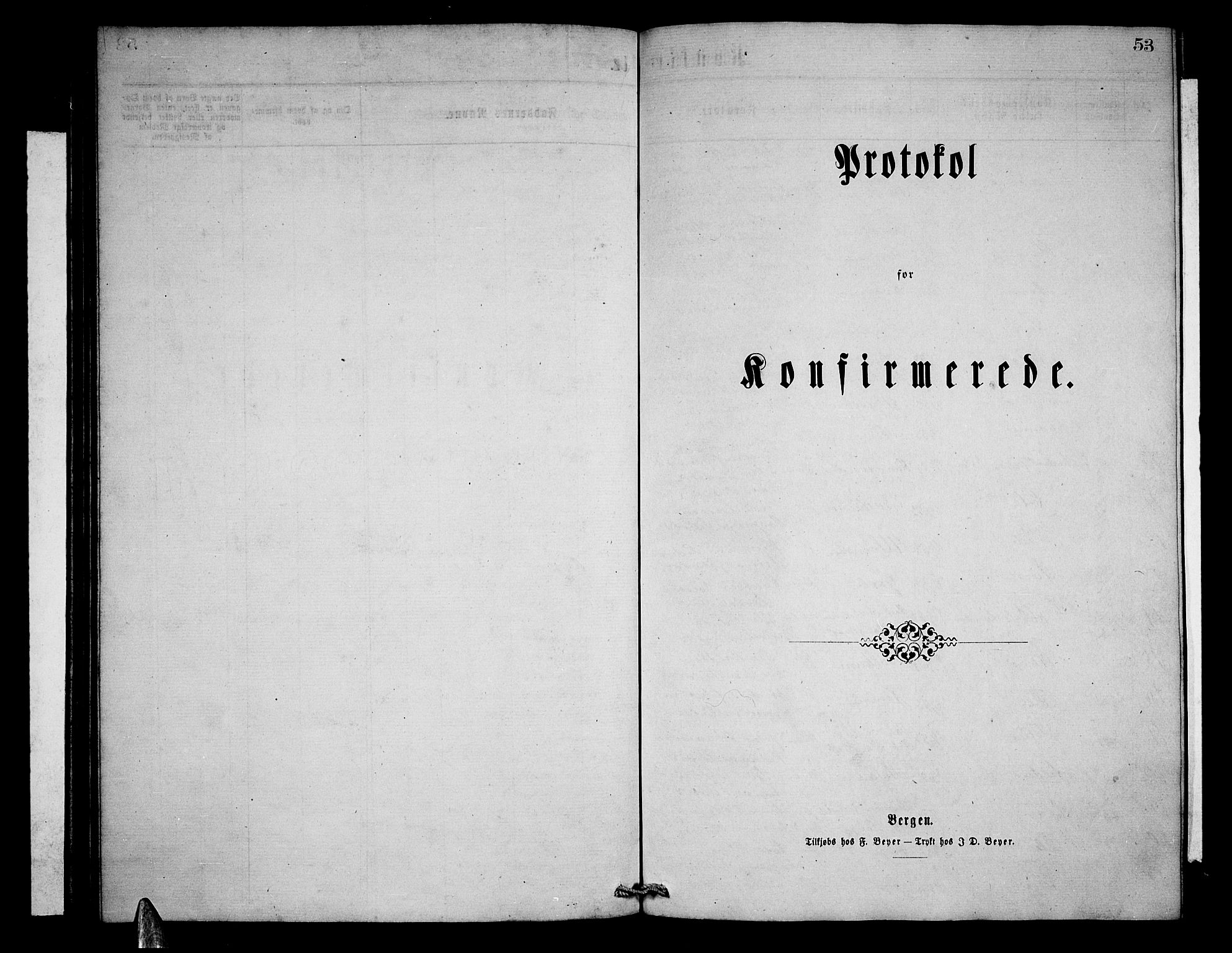 Vossestrand Sokneprestembete, SAB/A-79101/H/Hab: Klokkerbok nr. B 2, 1865-1879, s. 53