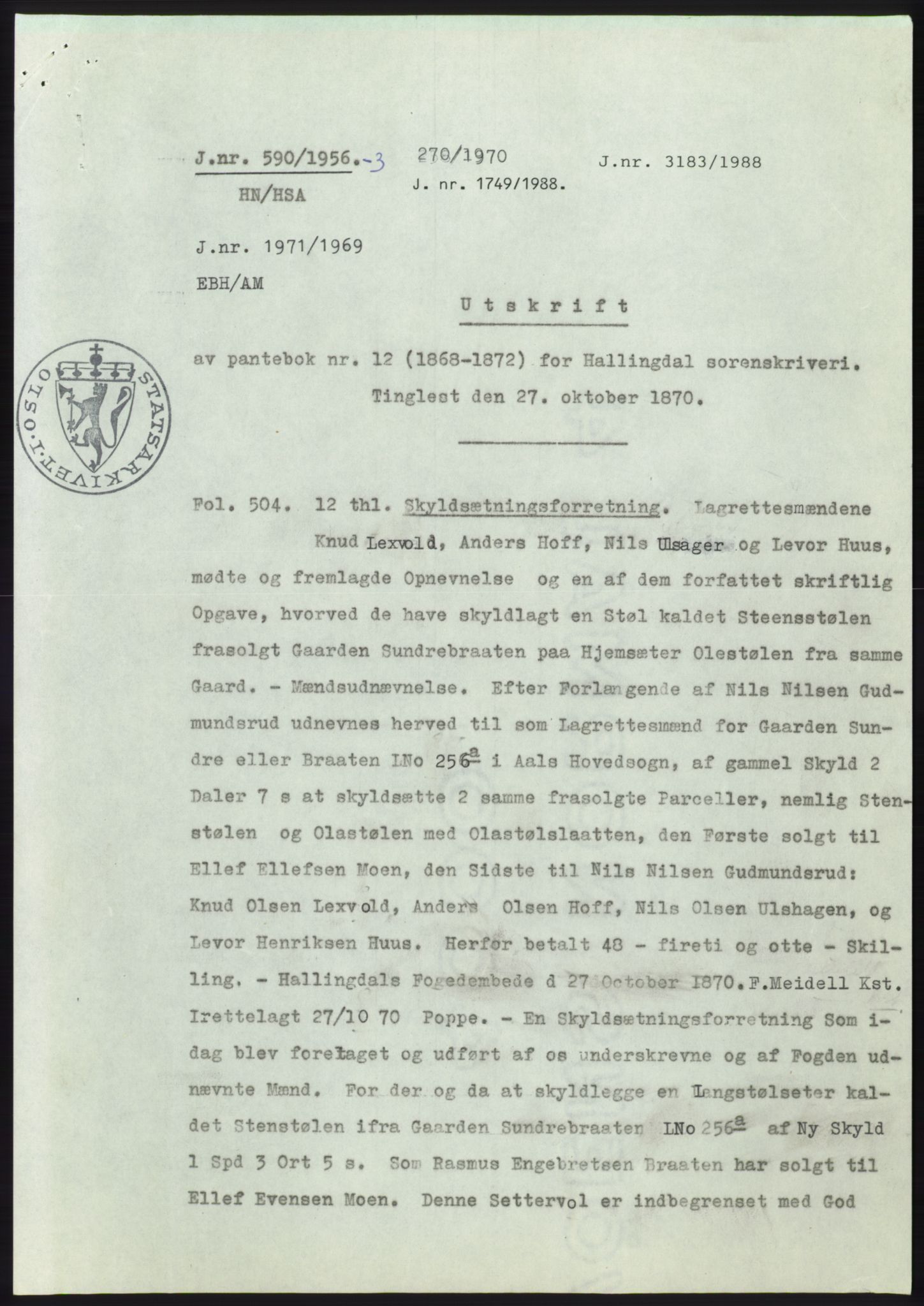 Statsarkivet i Kongsberg, SAKO/A-0001, 1956, s. 176