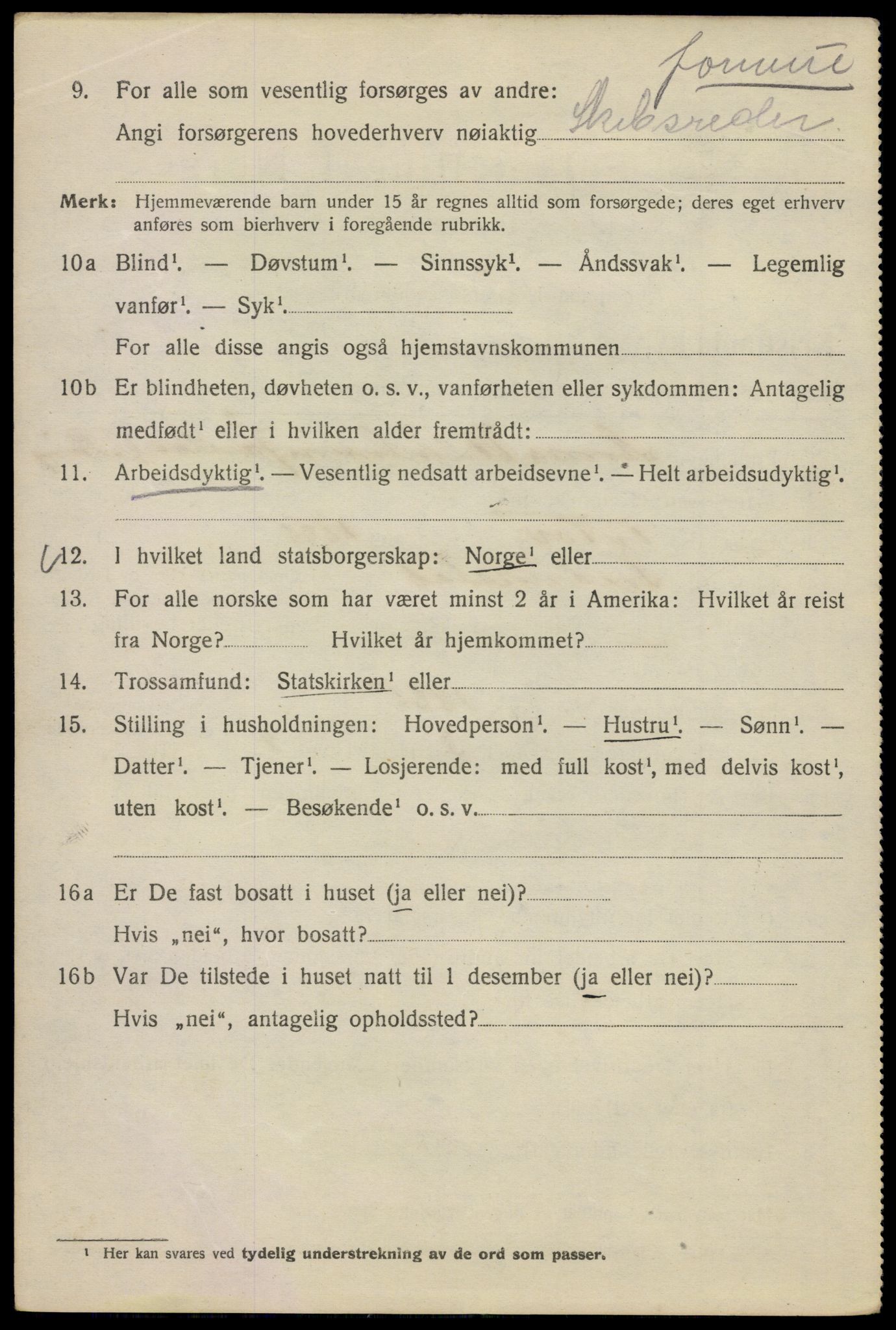 SAO, Folketelling 1920 for 0301 Kristiania kjøpstad, 1920, s. 266898