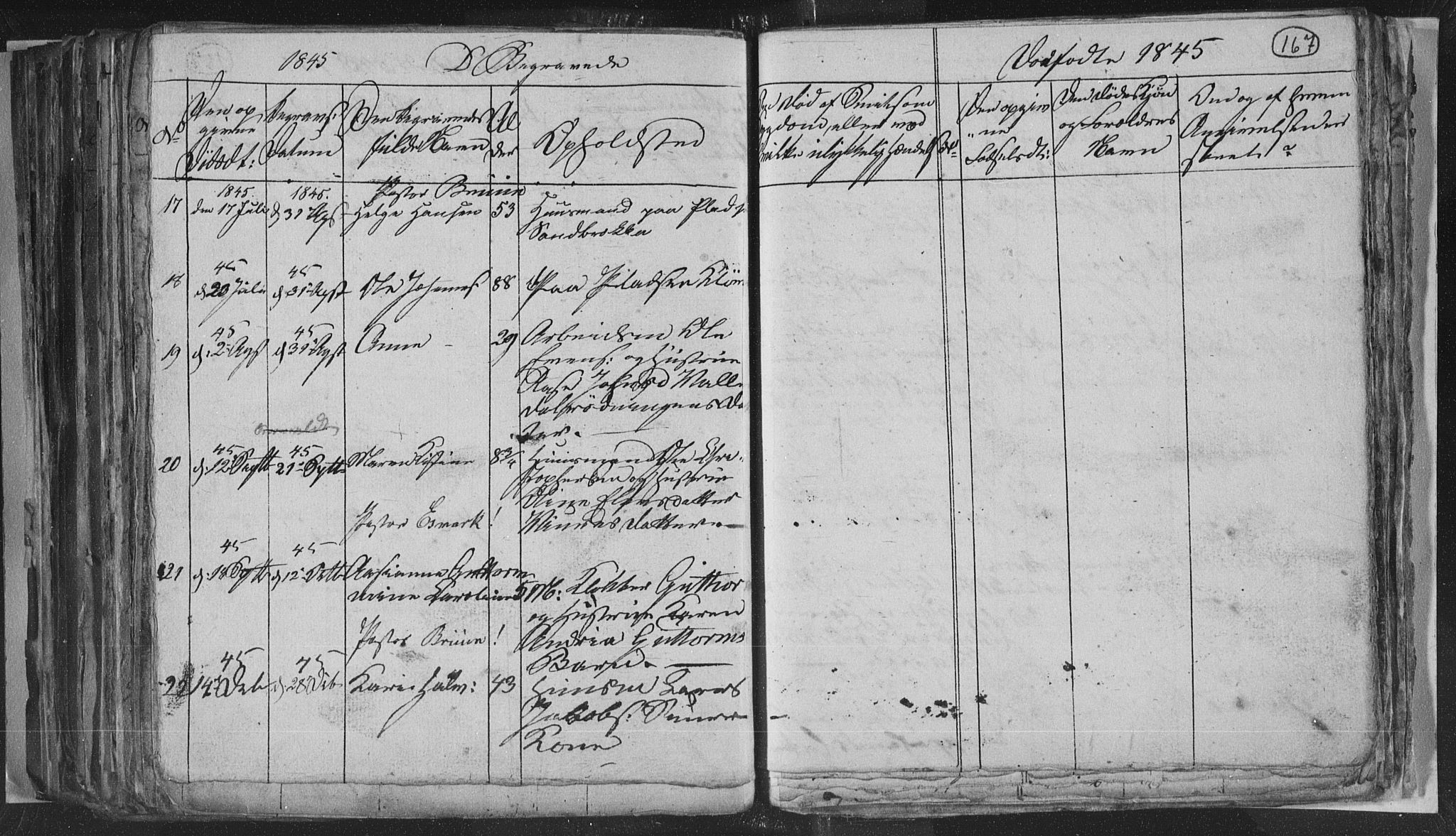 Siljan kirkebøker, AV/SAKO-A-300/G/Ga/L0001: Klokkerbok nr. 1, 1827-1847, s. 167