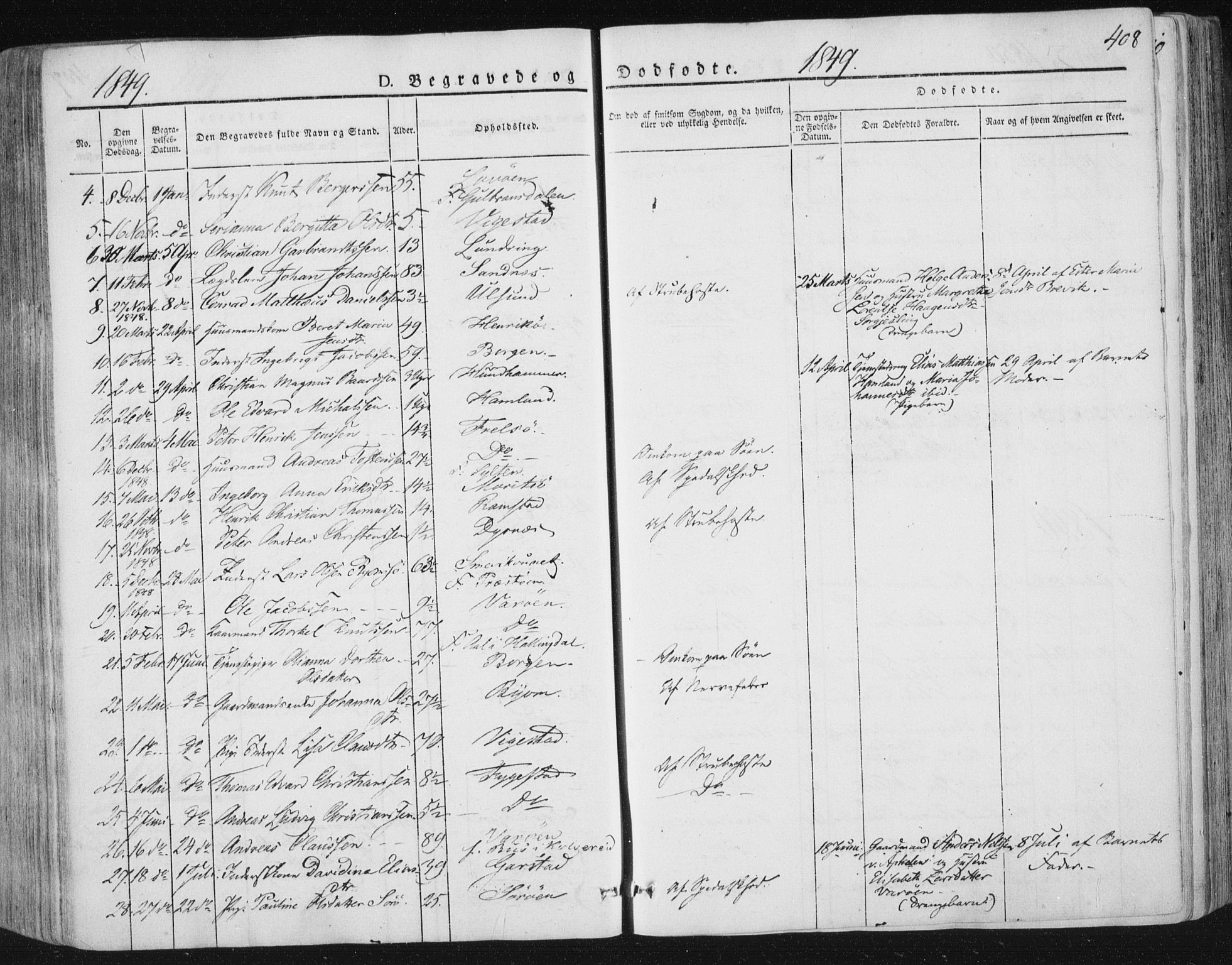 Ministerialprotokoller, klokkerbøker og fødselsregistre - Nord-Trøndelag, SAT/A-1458/784/L0669: Ministerialbok nr. 784A04, 1829-1859, s. 408