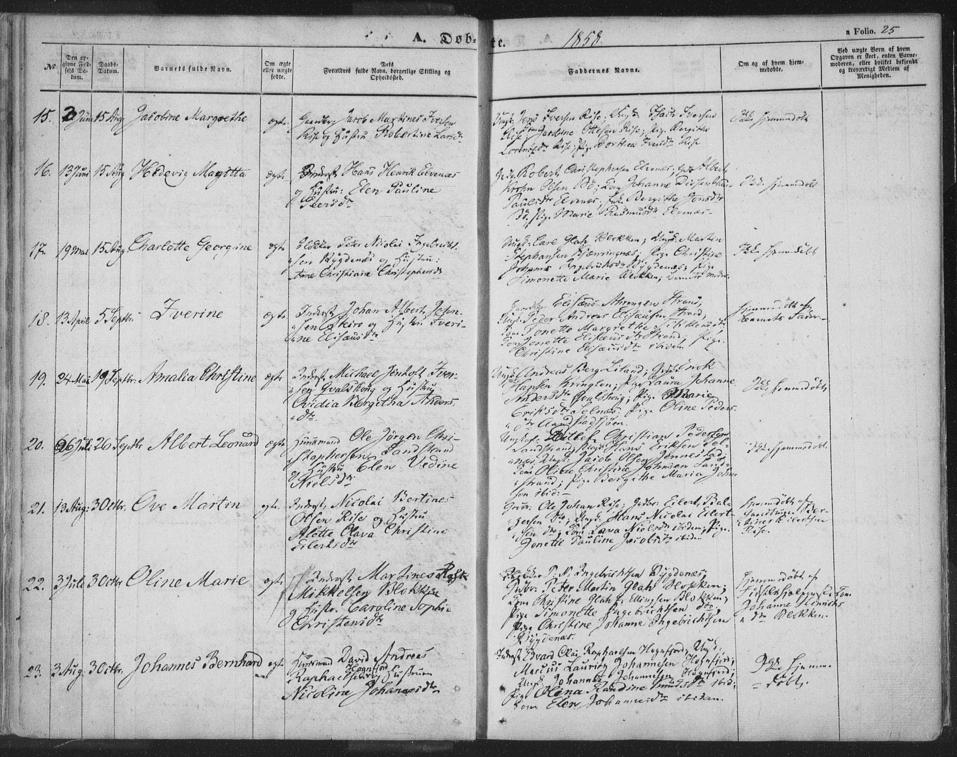 Ministerialprotokoller, klokkerbøker og fødselsregistre - Nordland, AV/SAT-A-1459/895/L1369: Ministerialbok nr. 895A04, 1852-1872, s. 25