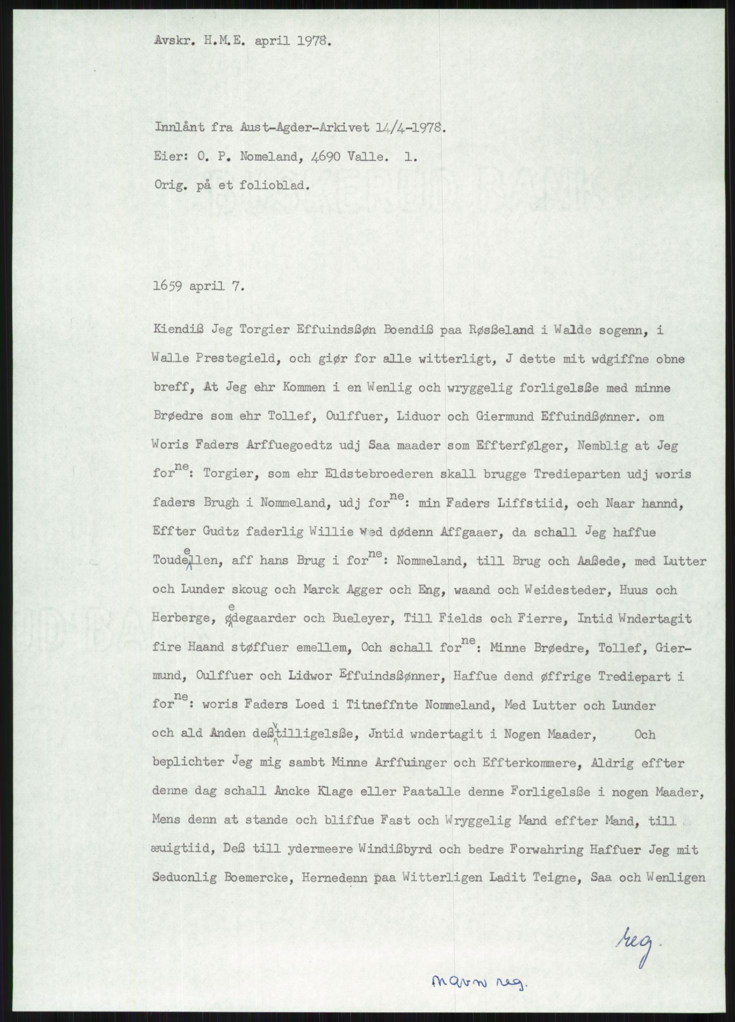 Samlinger til kildeutgivelse, Diplomavskriftsamlingen, AV/RA-EA-4053/H/Ha, s. 3559