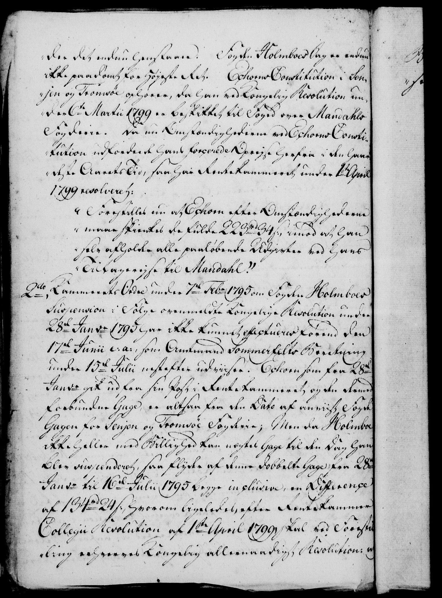 Rentekammeret, Kammerkanselliet, AV/RA-EA-3111/G/Gf/Gfa/L0081: Norsk relasjons- og resolusjonsprotokoll (merket RK 52.81), 1799, s. 186