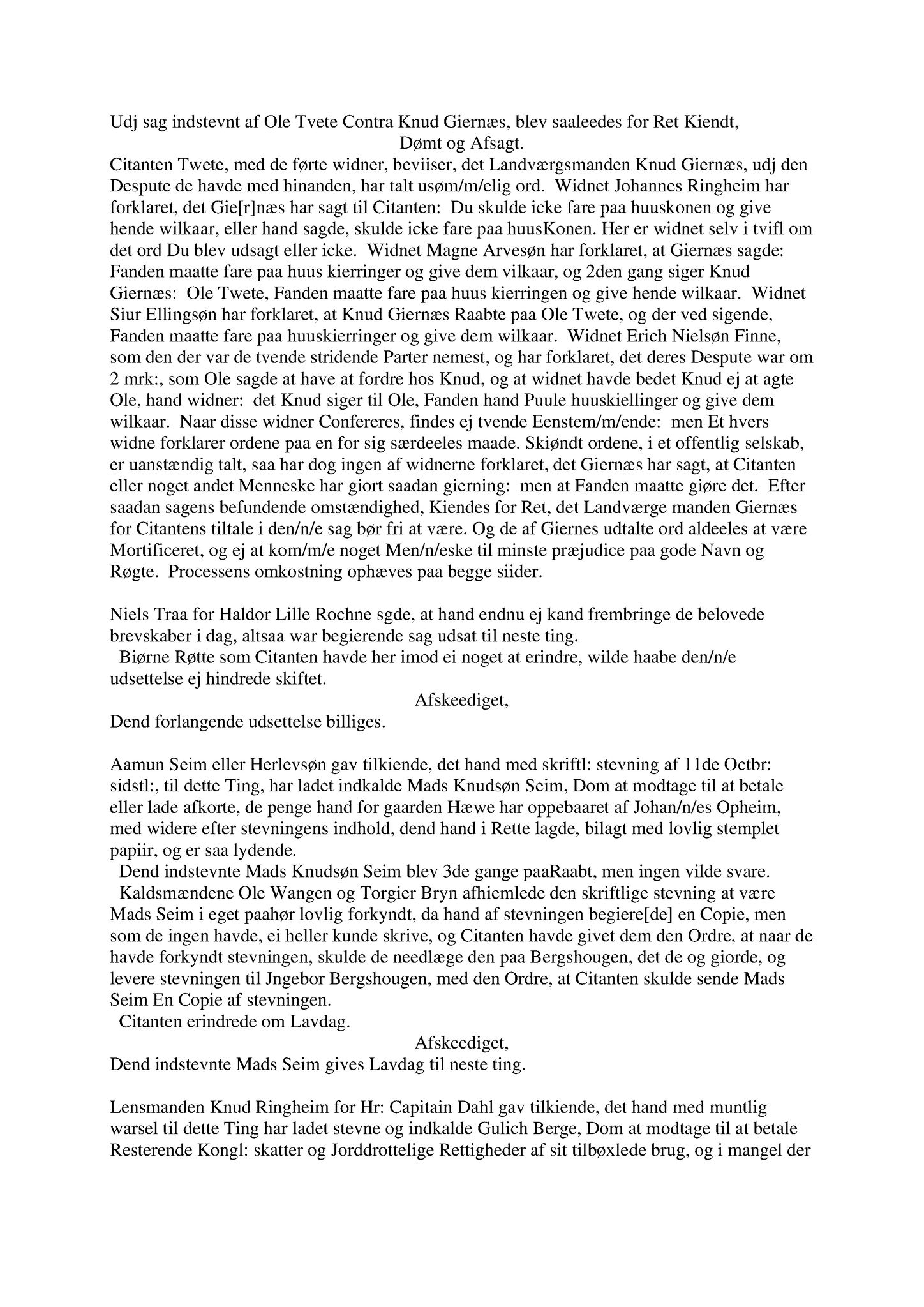 Samling av fulltekstavskrifter, SAB/FULLTEKST/A/12/0152: Hardanger og Voss sorenskriveri, tingbok nr. Ag 4 for Voss, 1770-1775