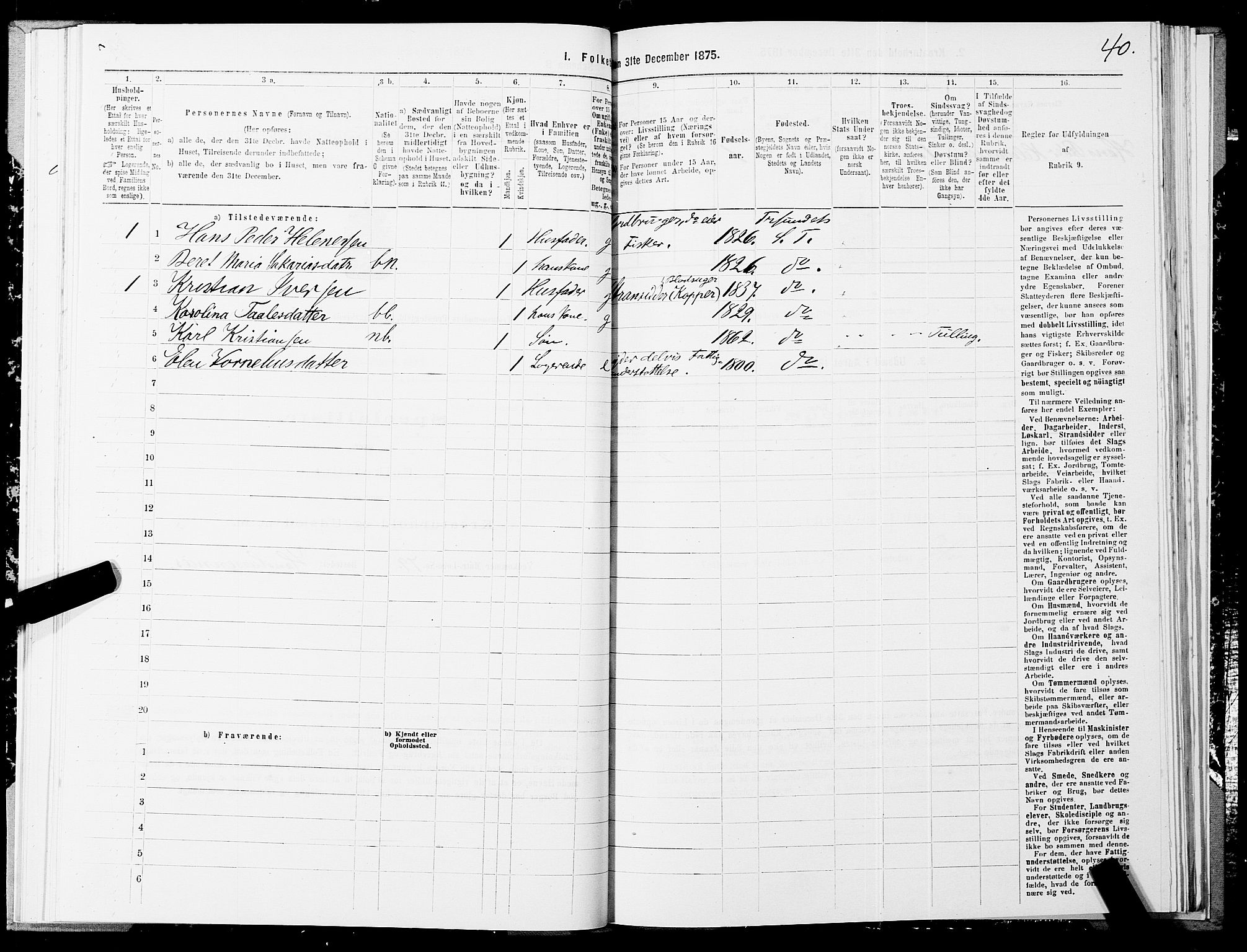 SATØ, Folketelling 1875 for 1934P Tromsøysund prestegjeld, 1875, s. 2040