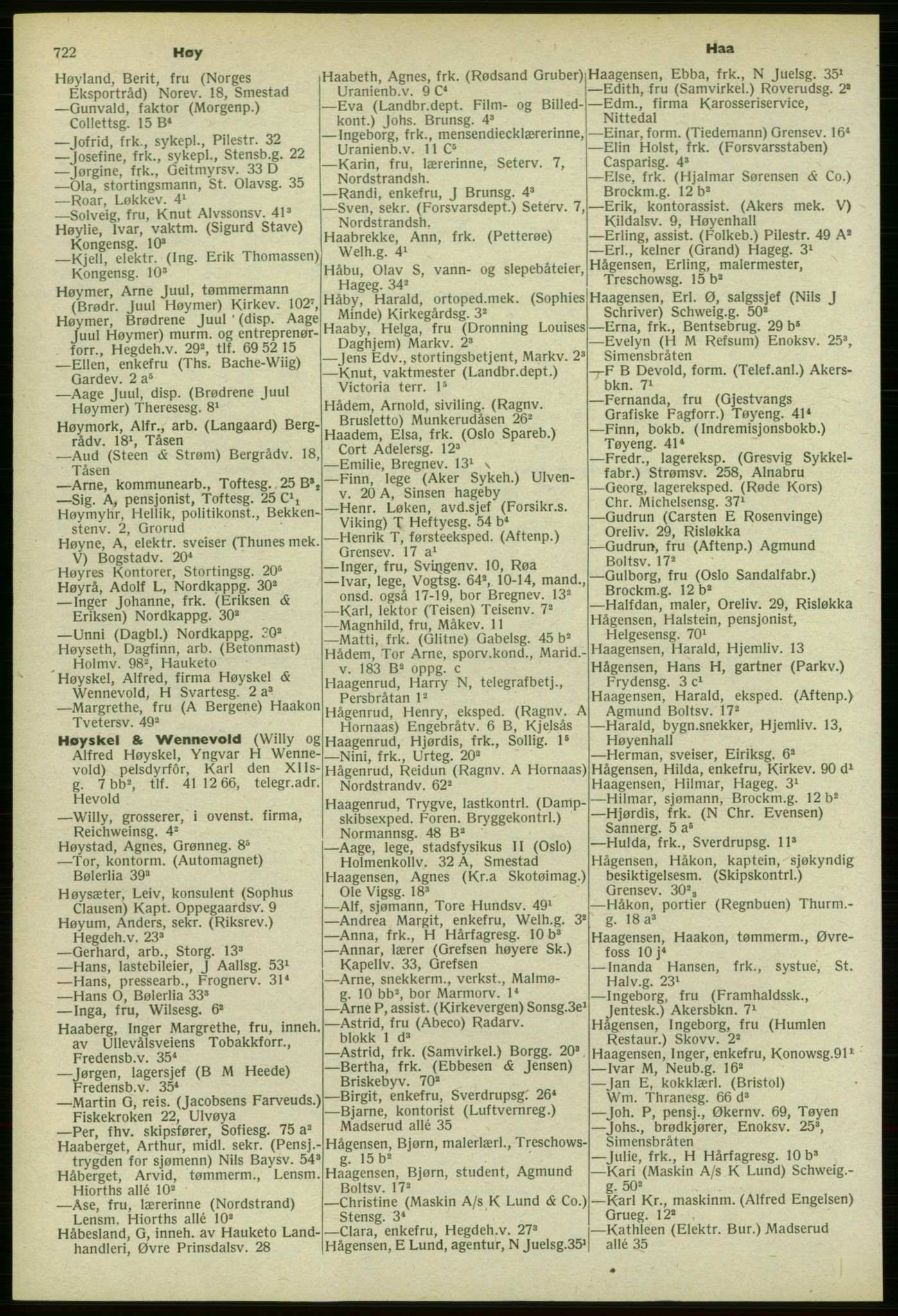 Kristiania/Oslo adressebok, PUBL/-, 1958-1959, s. 722