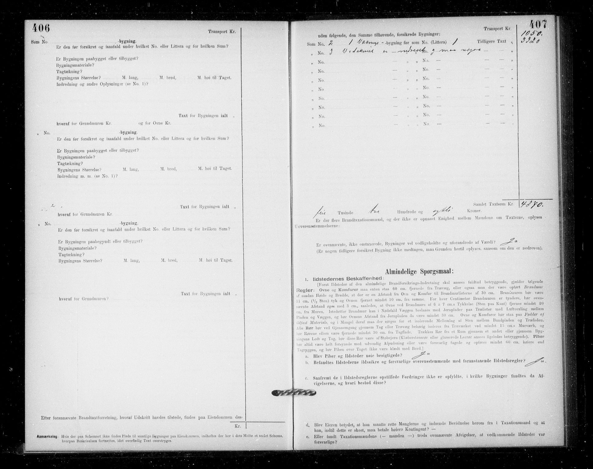 Lensmannen i Jondal, AV/SAB-A-33101/0012/L0005: Branntakstprotokoll, skjematakst, 1894-1951, s. 406-407