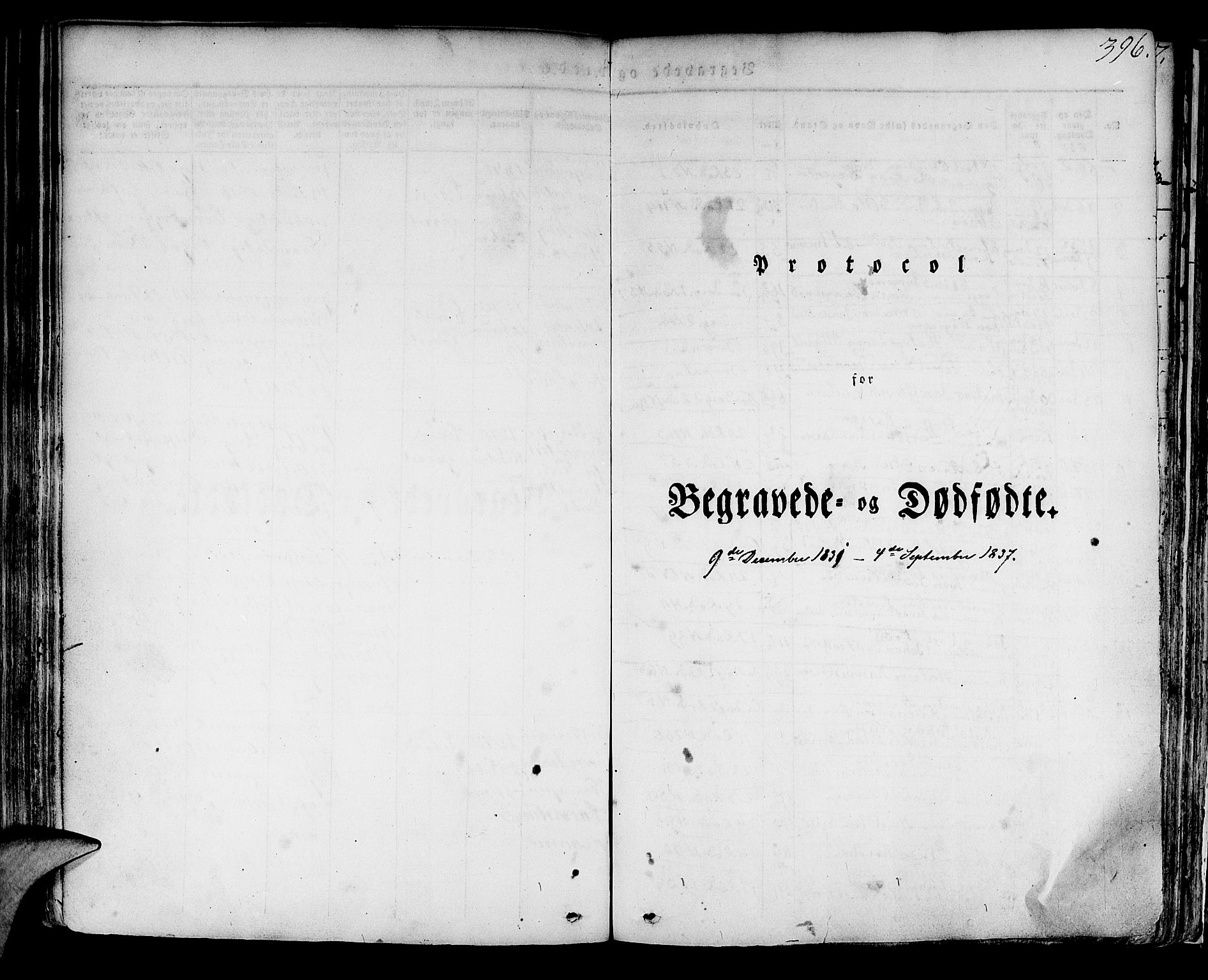 Korskirken sokneprestembete, SAB/A-76101/H/Hab: Klokkerbok nr. A 5II, 1831-1844, s. 396