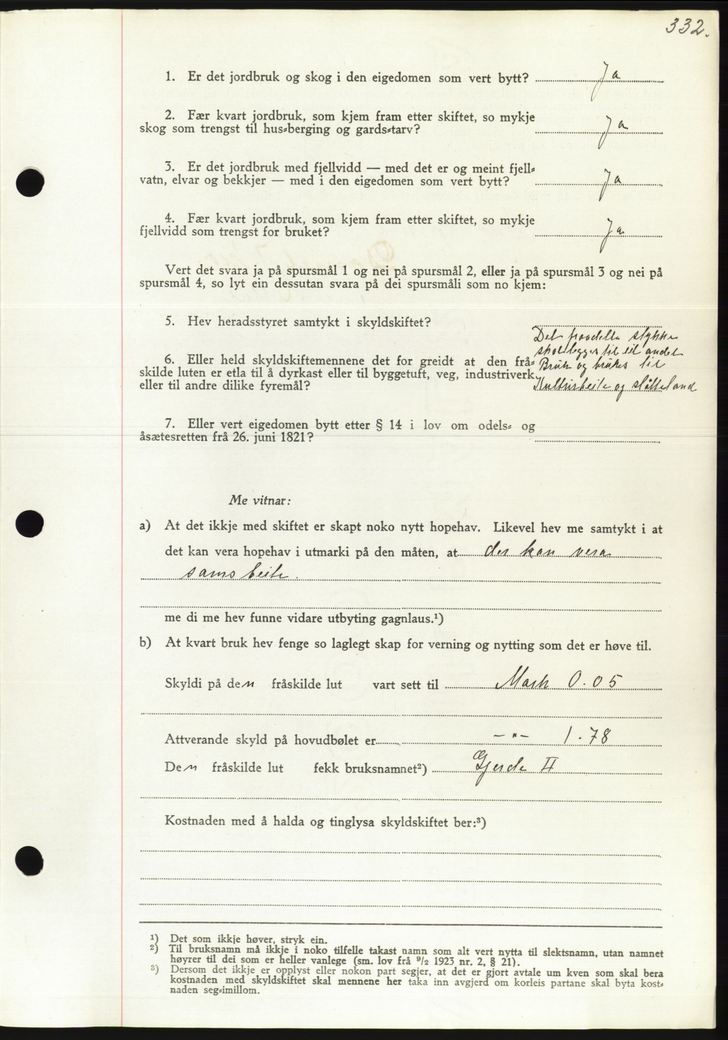 Søre Sunnmøre sorenskriveri, AV/SAT-A-4122/1/2/2C/L0070: Pantebok nr. 64, 1940-1941, Dagboknr: 942/1940