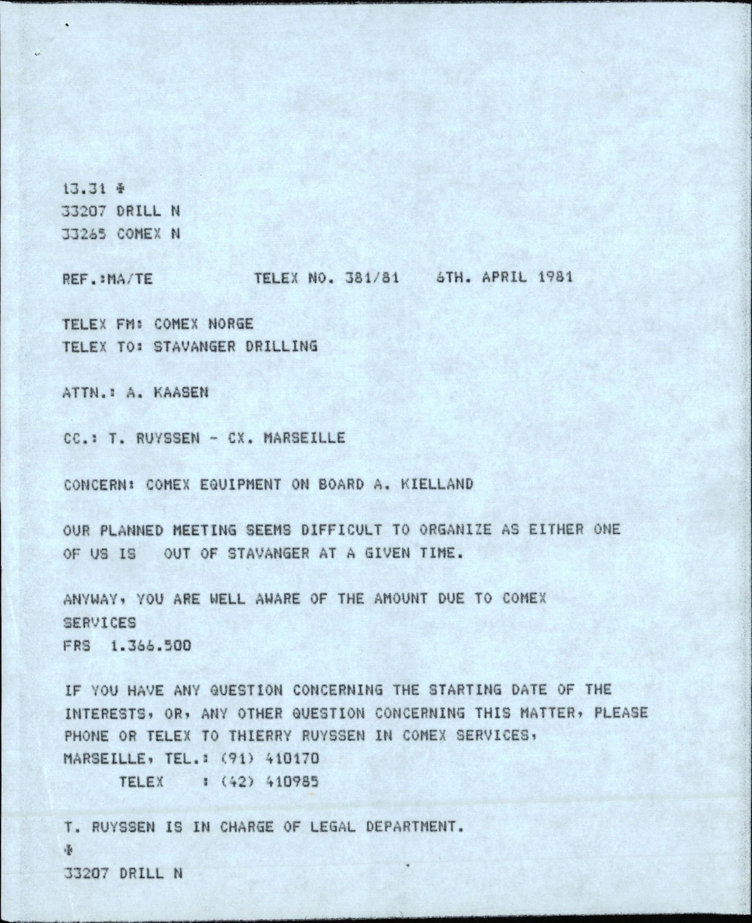 Pa 1503 - Stavanger Drilling AS, SAST/A-101906/2/E/Eb/Eba/L0017: Alexander L. Kielland repair, 1980-1982