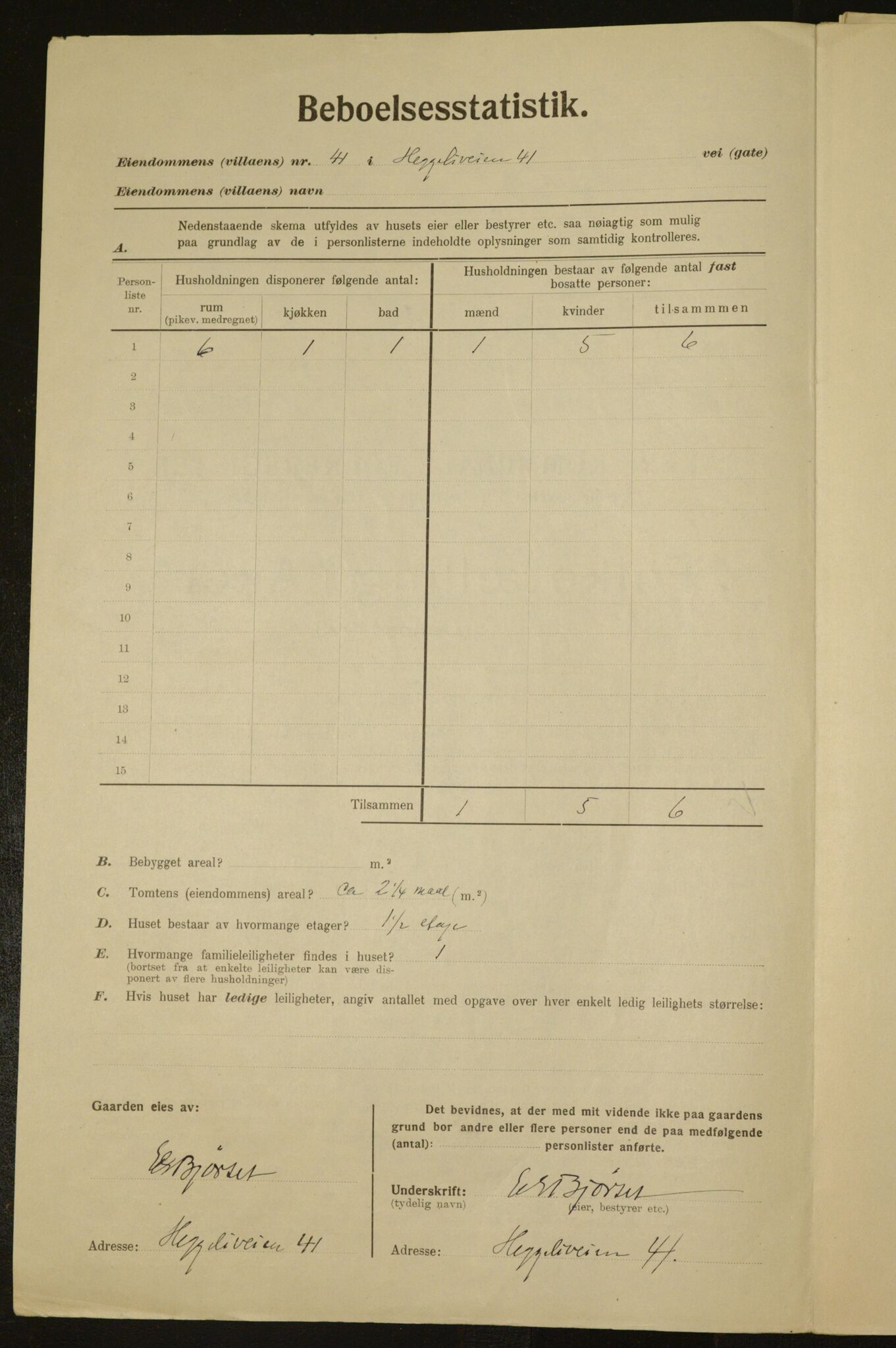 , Kommunal folketelling 1.12.1923 for Aker, 1923, s. 2303