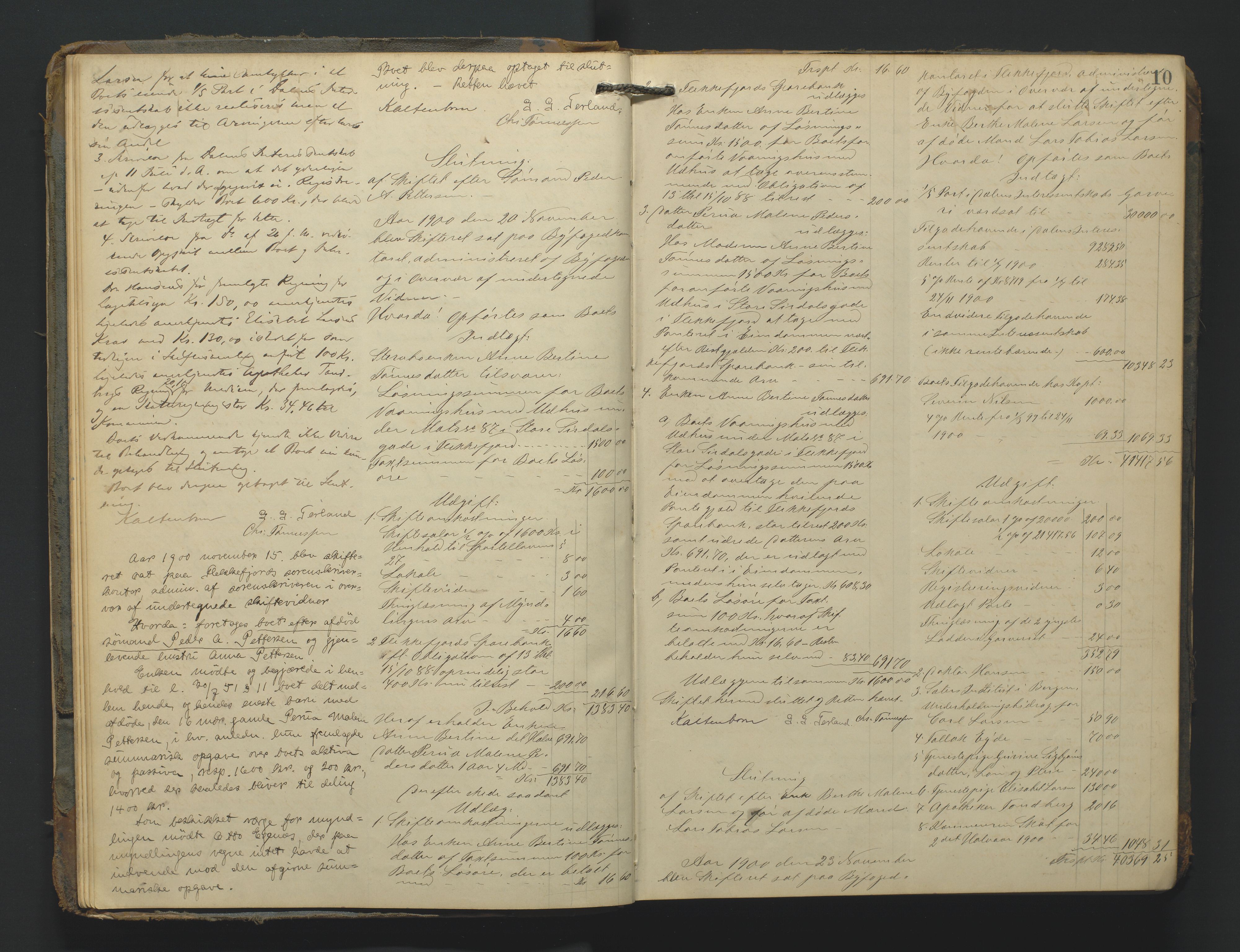Flekkefjord byfogd, AV/SAK-1222-0002/H/Hc/L0004: Skifteprotokoll nr. 4, 1900-1913, s. 10