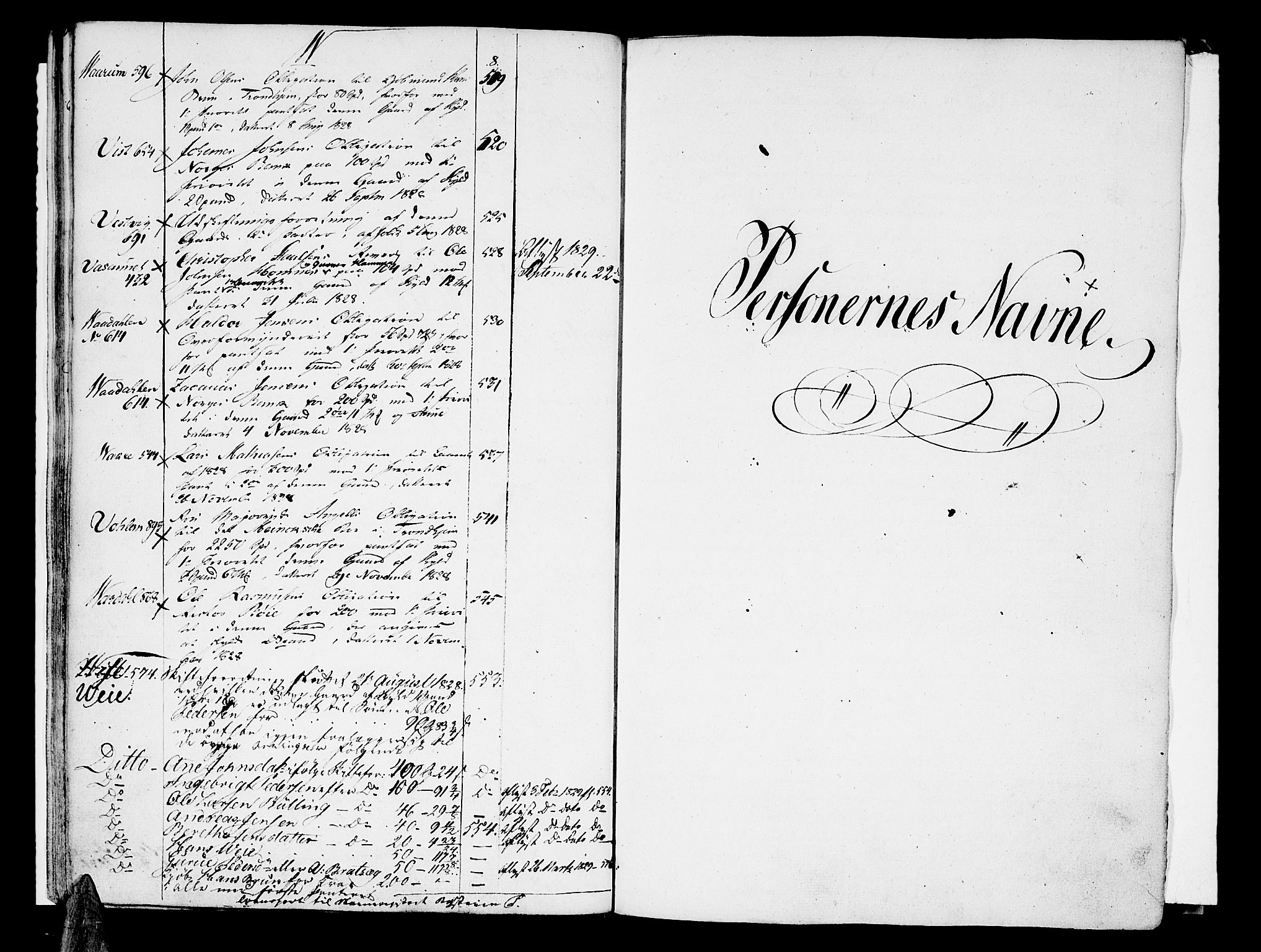 Inderøy sorenskriveri, SAT/A-4147/1/2/2A/2Aa/L0007: Panteregister nr. 7, 1817-1829