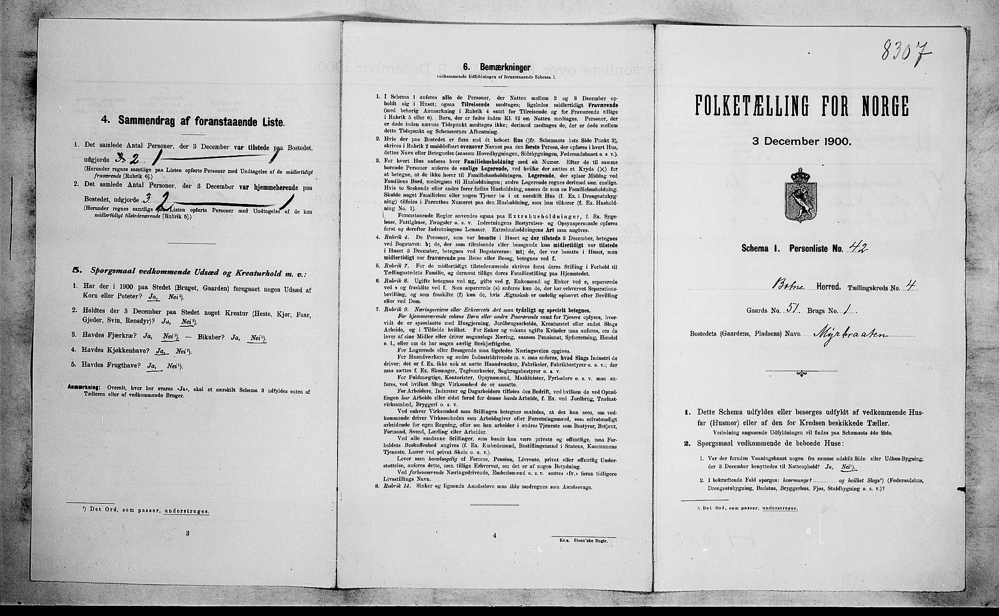 RA, Folketelling 1900 for 0715 Botne herred, 1900, s. 509