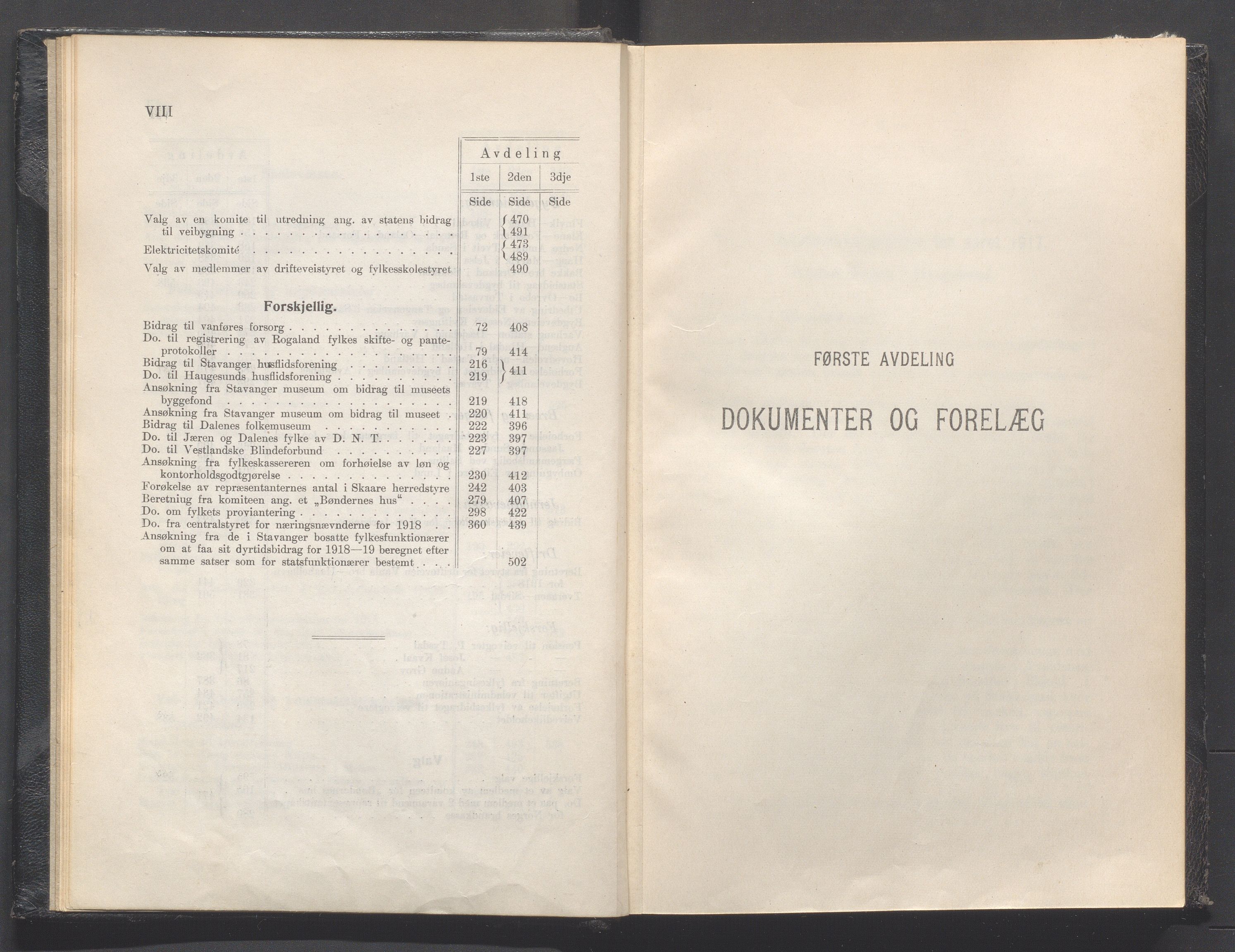 Rogaland fylkeskommune - Fylkesrådmannen , IKAR/A-900/A, 1919, s. 8