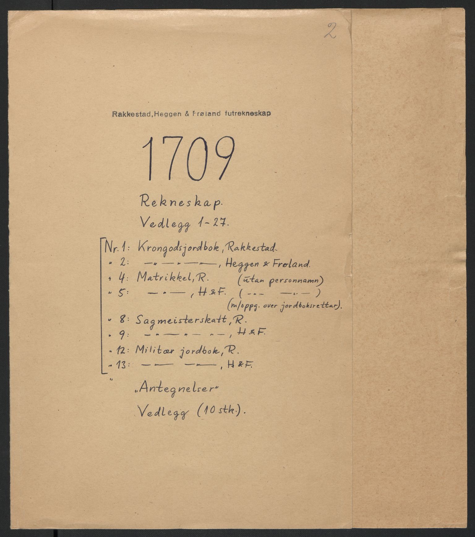 Rentekammeret inntil 1814, Reviderte regnskaper, Fogderegnskap, RA/EA-4092/R07/L0301: Fogderegnskap Rakkestad, Heggen og Frøland, 1709, s. 3