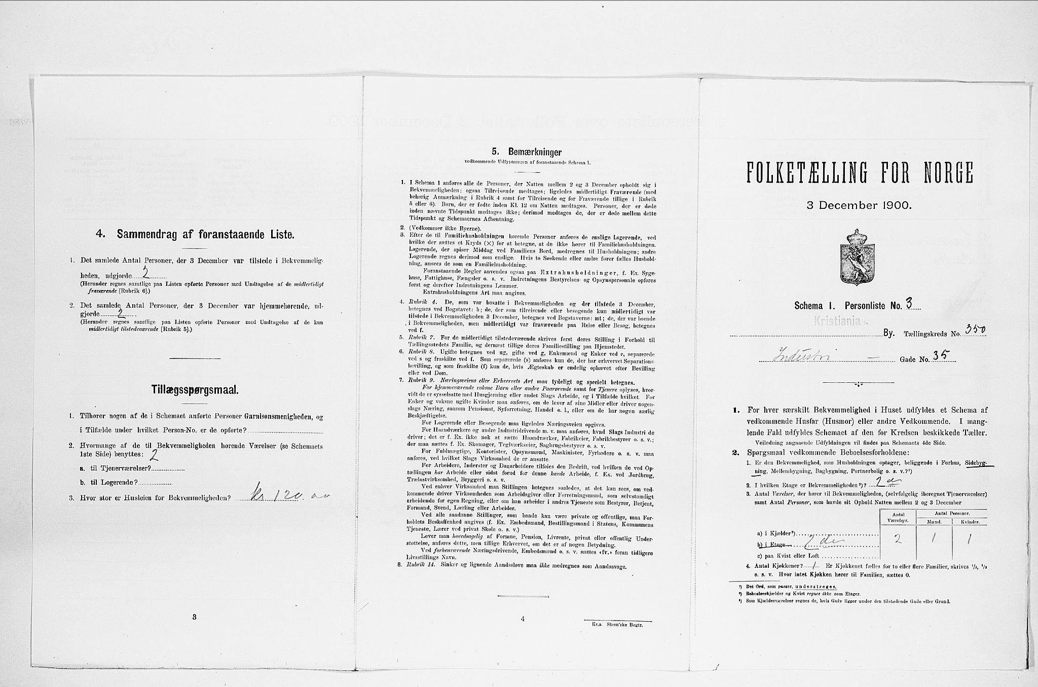 SAO, Folketelling 1900 for 0301 Kristiania kjøpstad, 1900, s. 40939