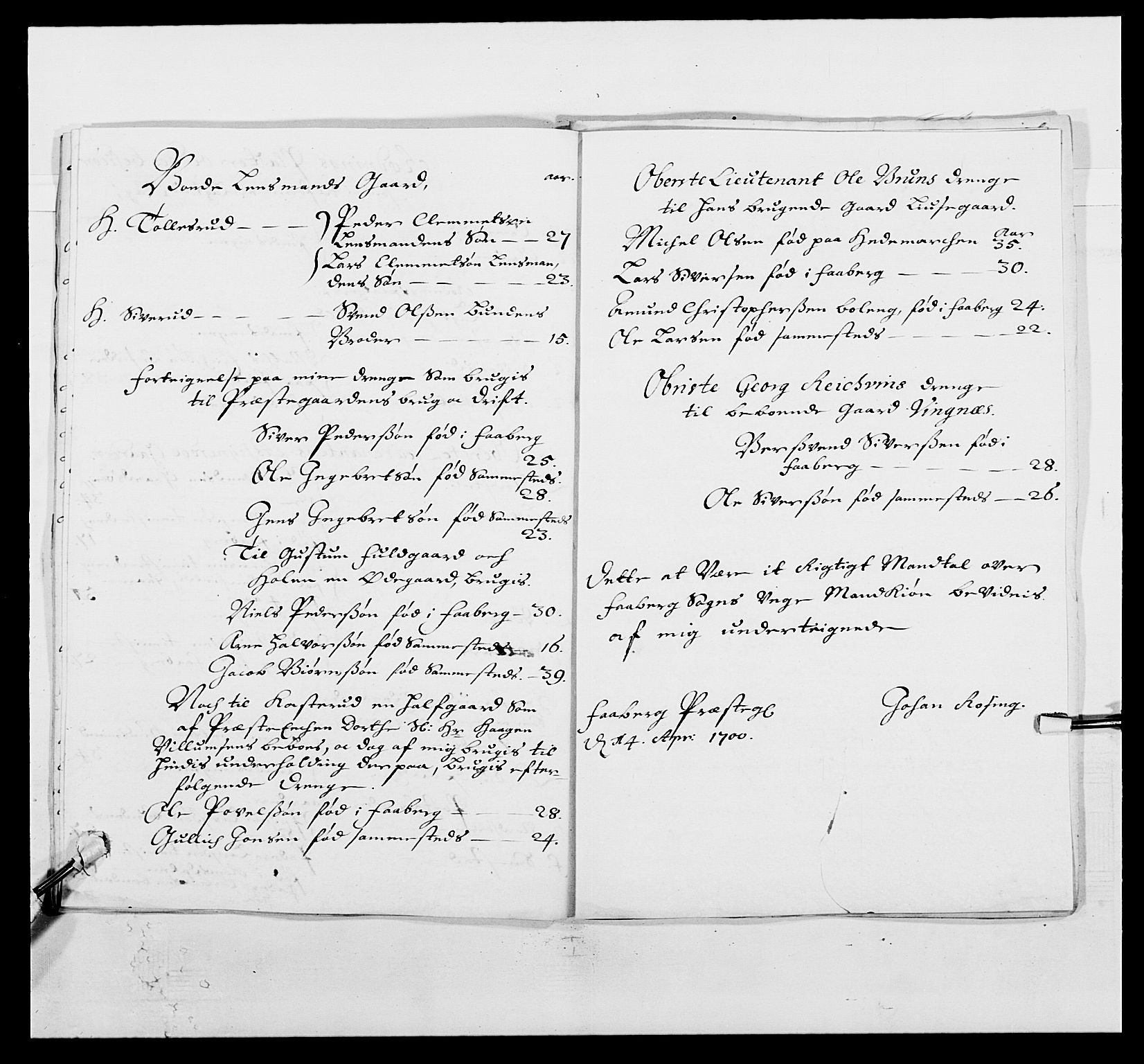 Kommanderende general (KG I) med Det norske krigsdirektorium, AV/RA-EA-5419/E/Ea/L0501: Opplandske regiment, 1699-1700, s. 132