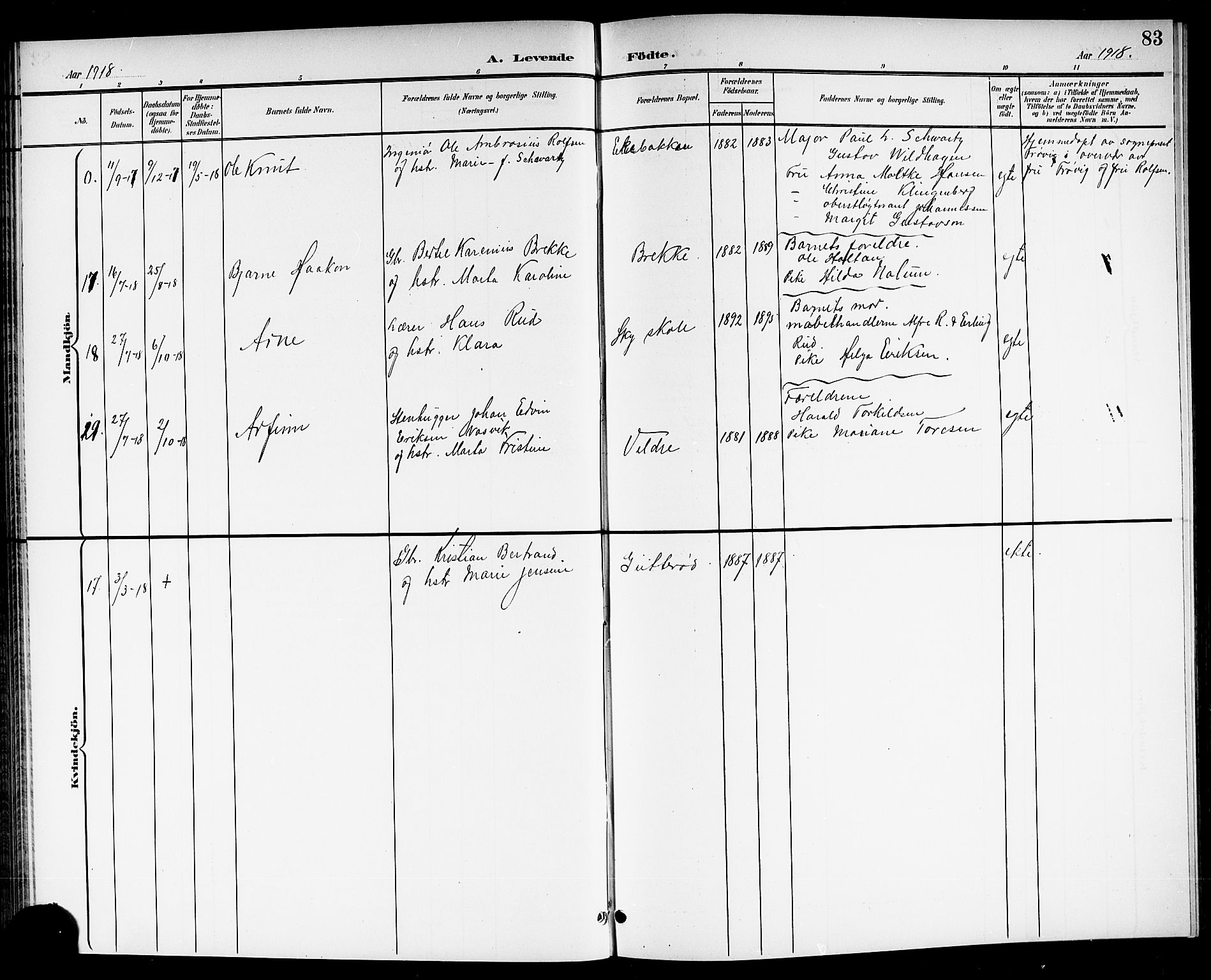 Brunlanes kirkebøker, AV/SAKO-A-342/G/Ga/L0004: Klokkerbok nr. I 4, 1898-1921, s. 83