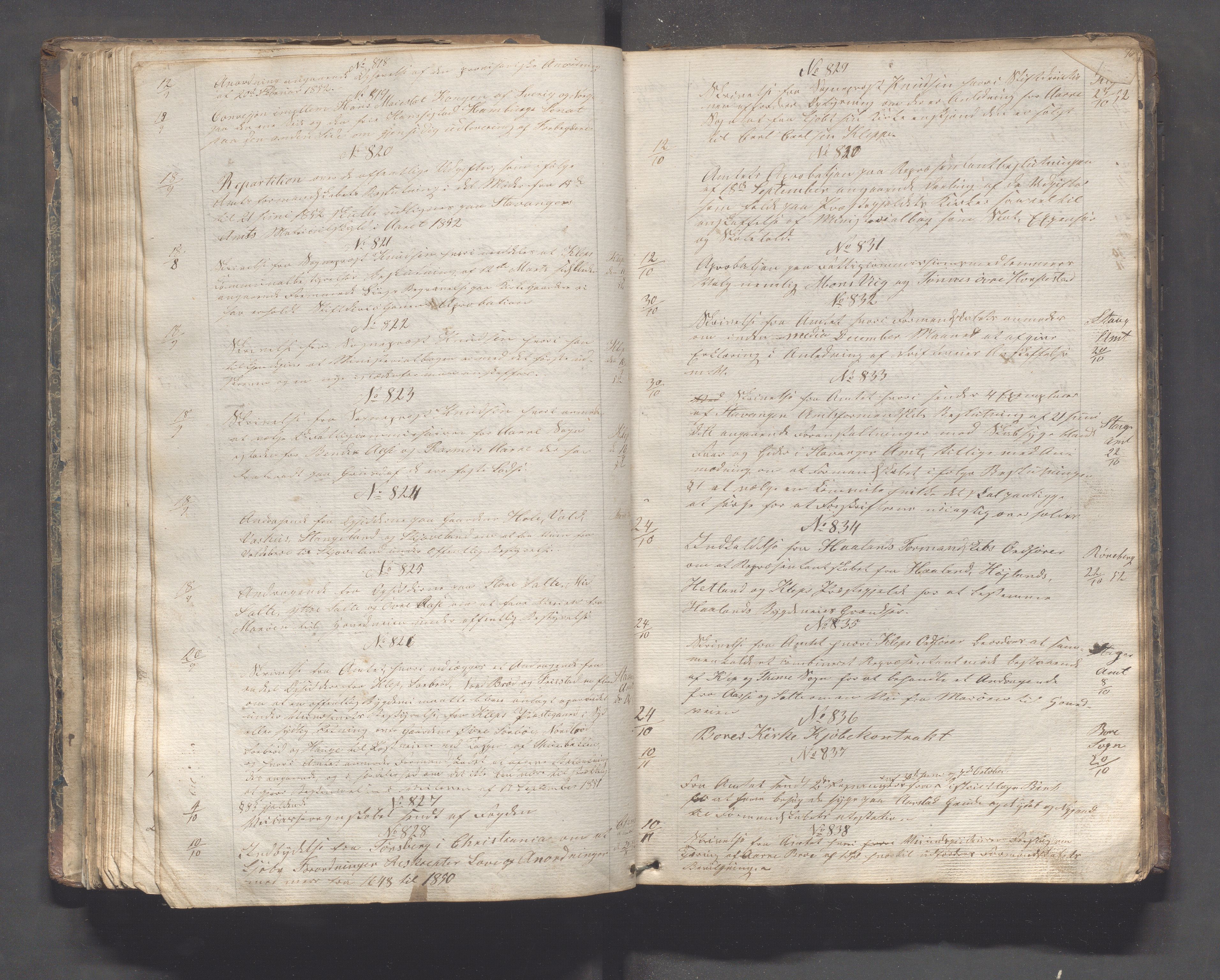 Klepp kommune - Formannskapet, IKAR/K-100277/C/L0001: Brevjournal, 1837-1889, s. 75