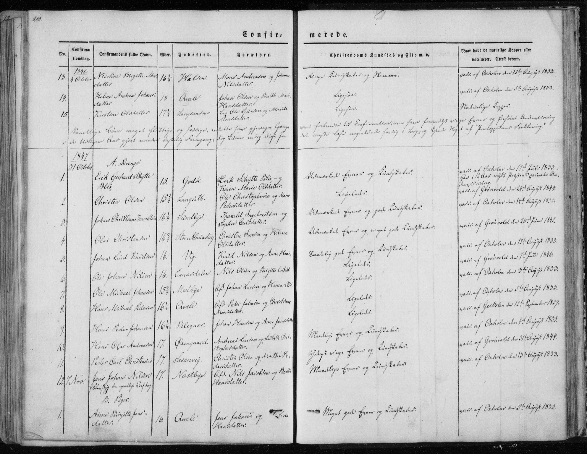 Ministerialprotokoller, klokkerbøker og fødselsregistre - Nordland, SAT/A-1459/847/L0666: Ministerialbok nr. 847A06, 1842-1871, s. 200