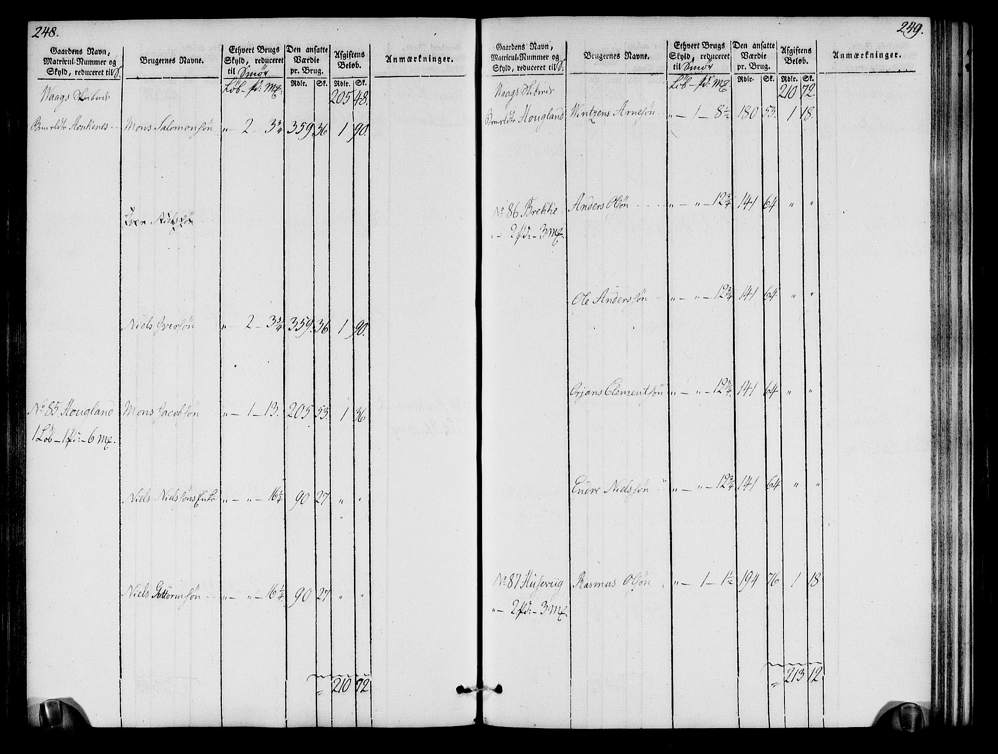 Rentekammeret inntil 1814, Realistisk ordnet avdeling, AV/RA-EA-4070/N/Ne/Nea/L0109: Sunnhordland og Hardanger fogderi. Oppebørselsregister, 1803-1804, s. 127