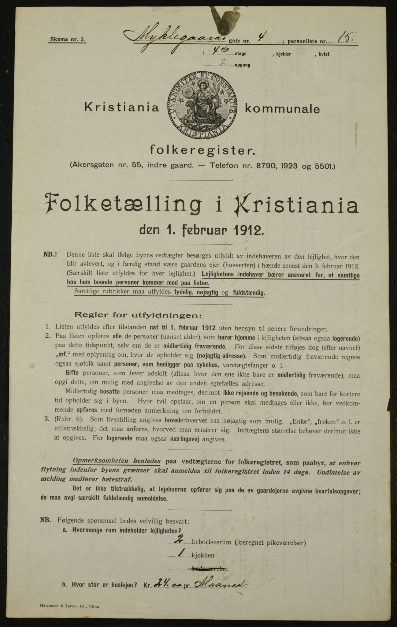 OBA, Kommunal folketelling 1.2.1912 for Kristiania, 1912, s. 68845