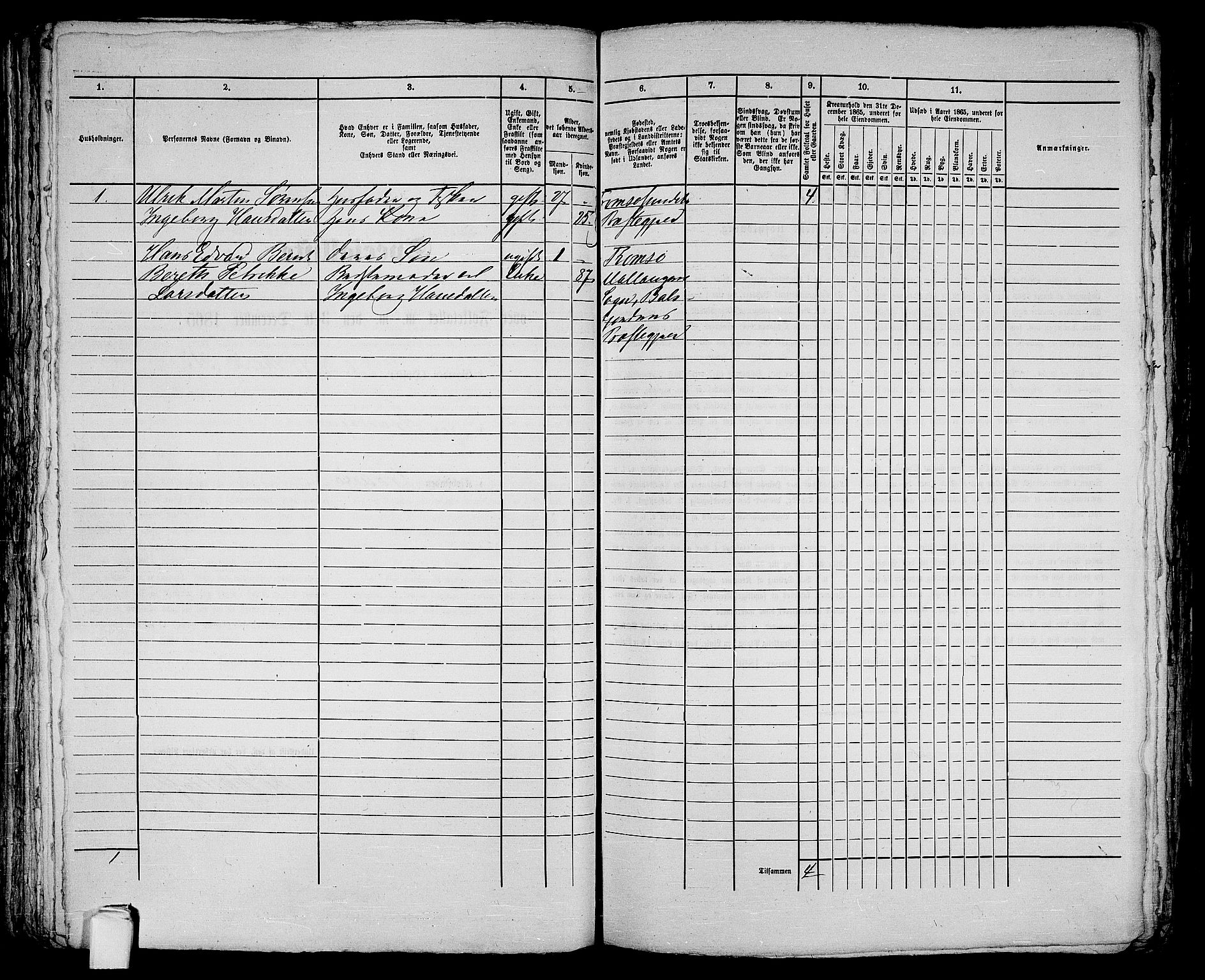 RA, Folketelling 1865 for 1902P Tromsø prestegjeld, 1865, s. 99