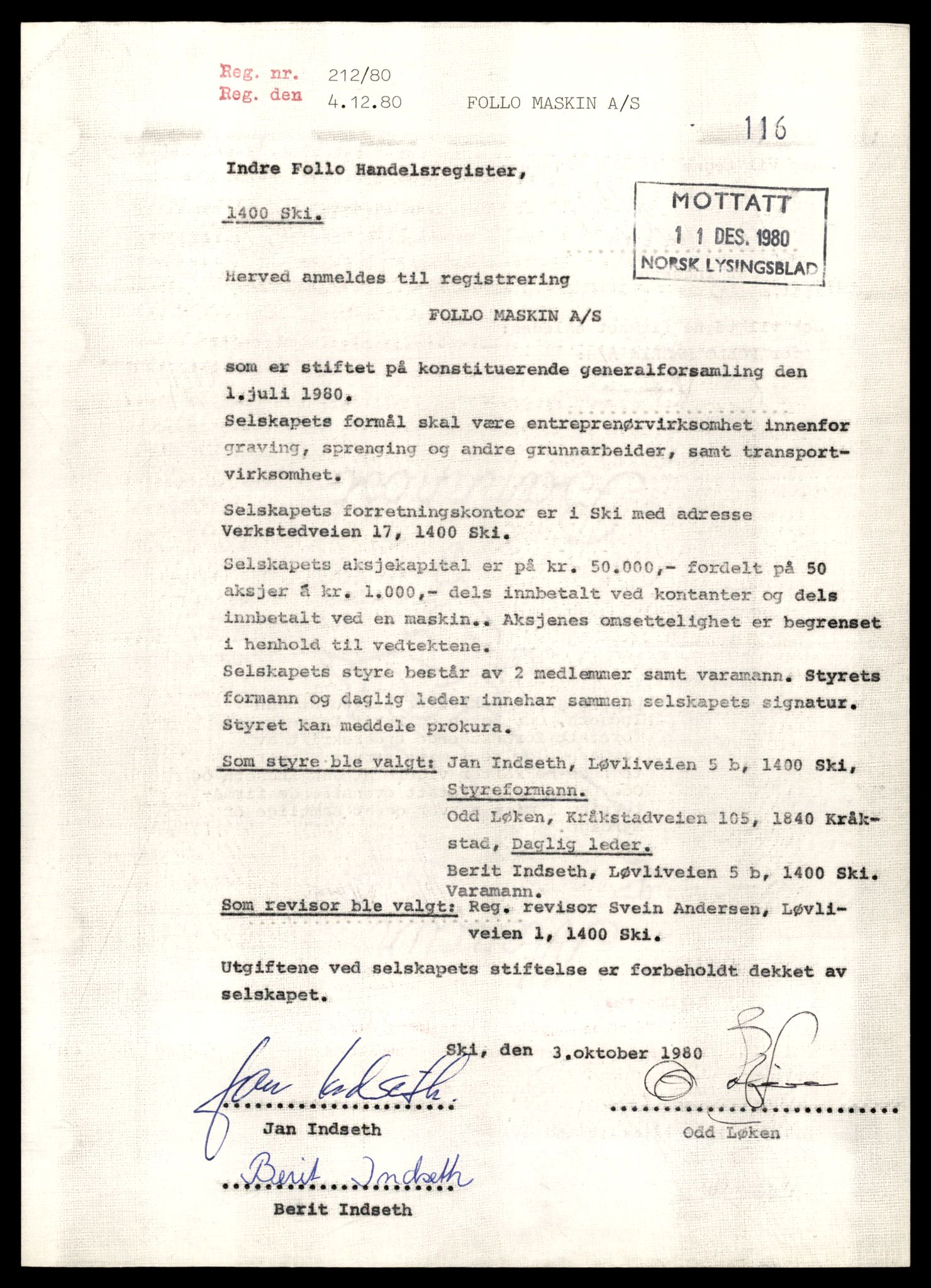 Indre Follo tingrett, AV/SAT-A-10086/K/Kb/Kbb/L0023: Aksjeselskap, Follo M - Fre, 1944-1990, s. 1