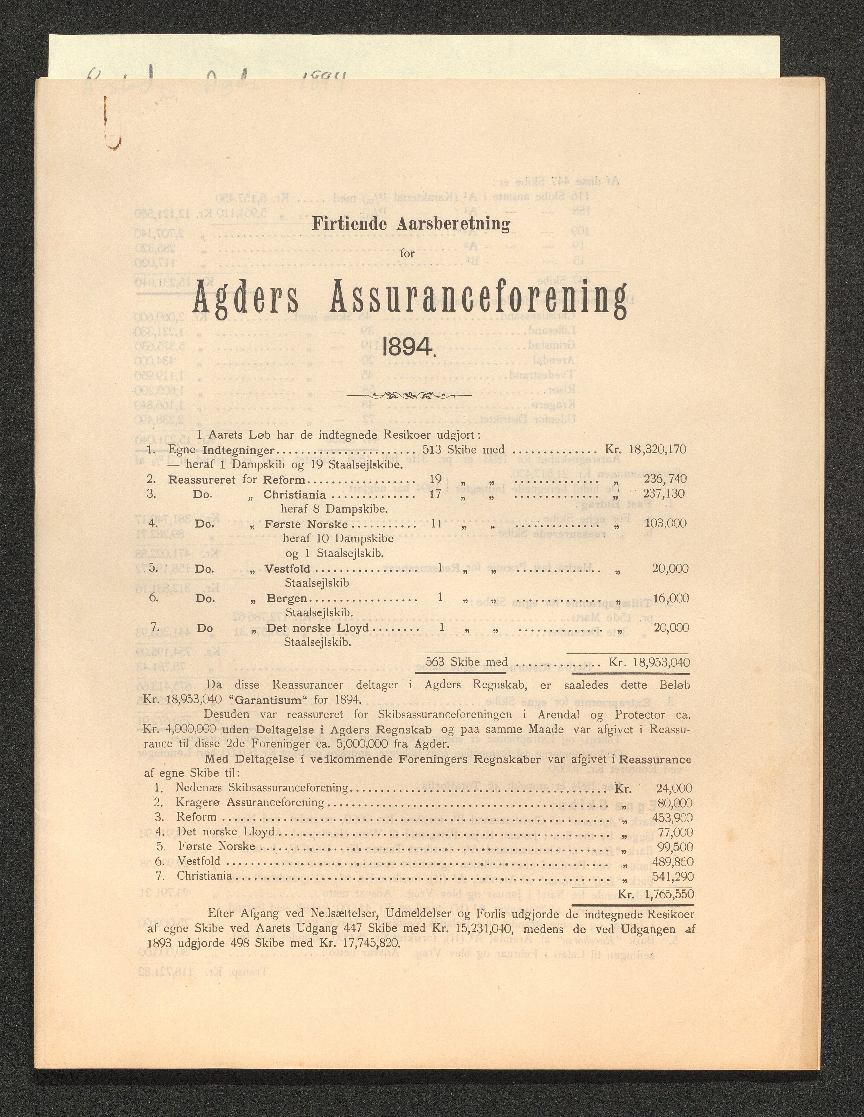 Agders Gjensidige Assuranceforening, AAKS/PA-1718/05/L0003: Regnskap, seilavdeling, pakkesak, 1890-1912