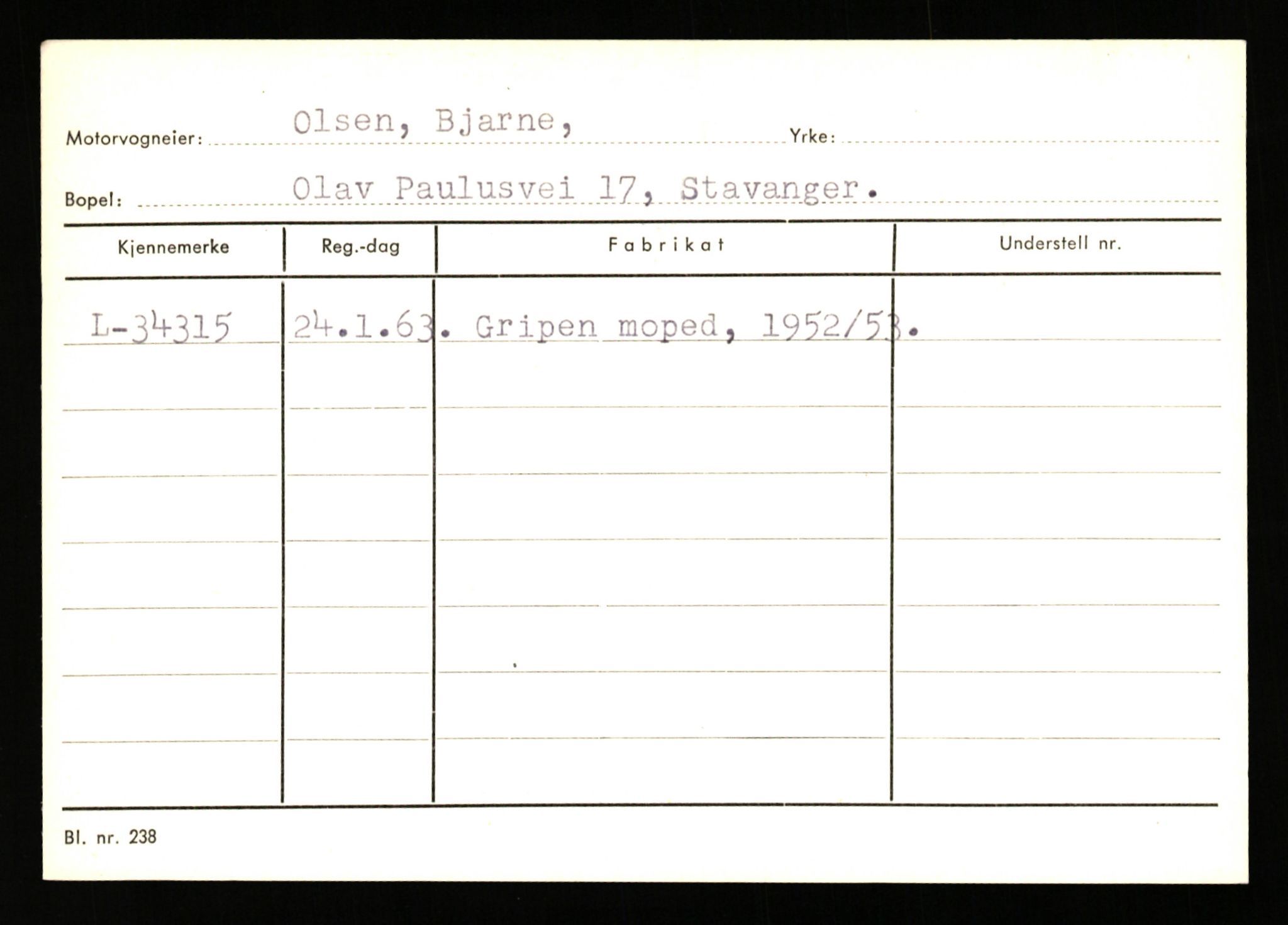 Stavanger trafikkstasjon, AV/SAST-A-101942/0/G/L0006: Registreringsnummer: 34250 - 49007, 1930-1971, s. 31