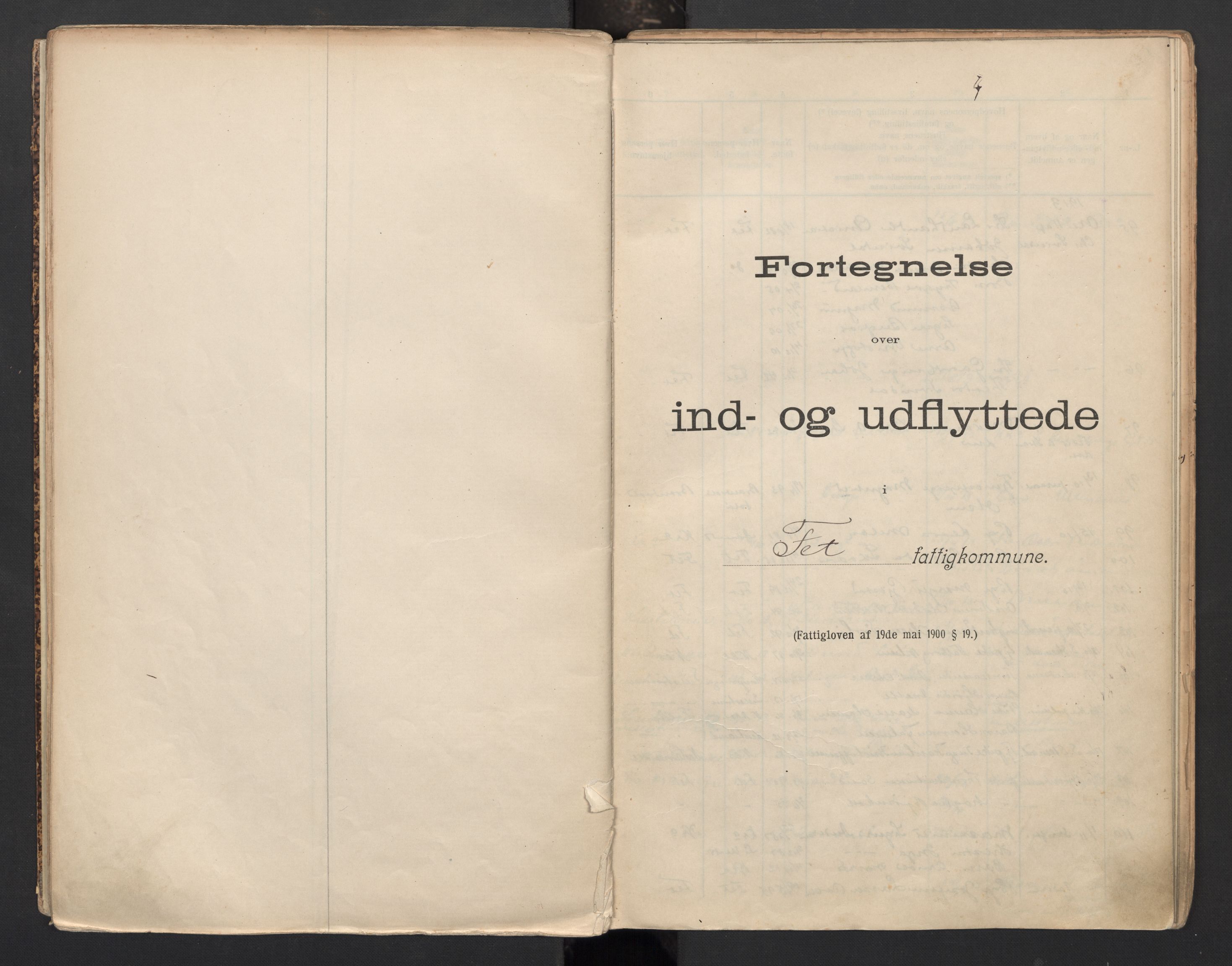 Fet folkeregister, SAO/A-10508/K/L0003: Inn og utflyttede, 1913-1922