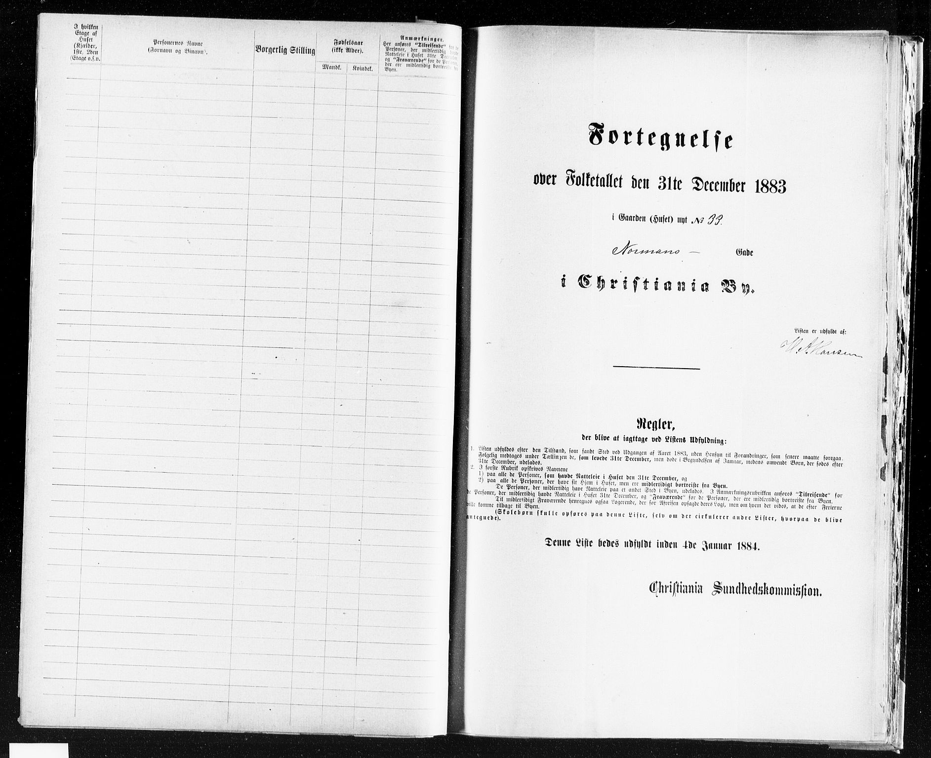 OBA, Kommunal folketelling 31.12.1883 for Kristiania kjøpstad, 1883, s. 3110