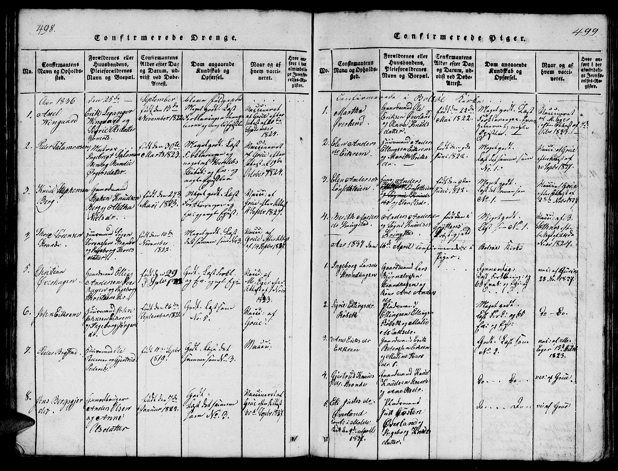 Ministerialprotokoller, klokkerbøker og fødselsregistre - Møre og Romsdal, AV/SAT-A-1454/555/L0665: Klokkerbok nr. 555C01, 1818-1868, s. 498-499