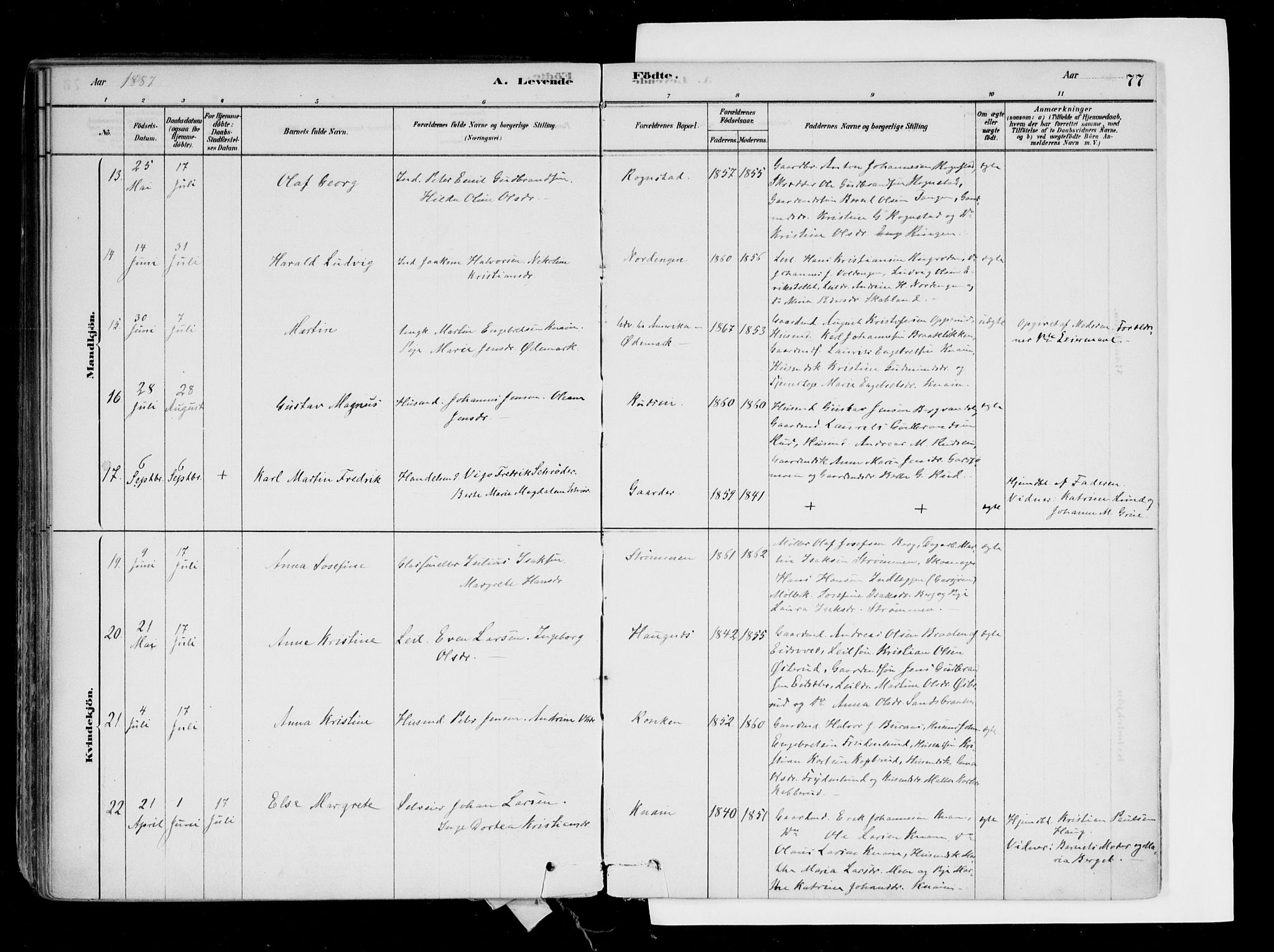 Hurdal prestekontor Kirkebøker, AV/SAO-A-10889/F/Fa/L0007: Ministerialbok nr. I 7, 1878-1906, s. 77