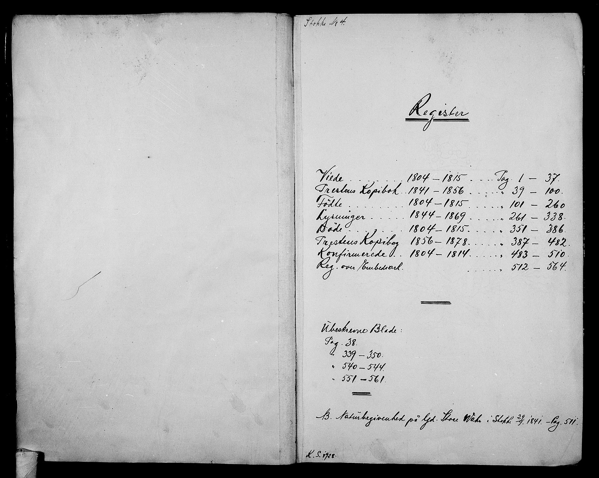 Stokke kirkebøker, AV/SAKO-A-320/F/Fa/L0004: Ministerialbok nr. I 4, 1804-1815