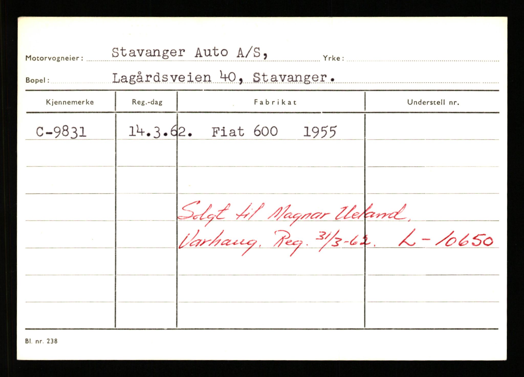 Stavanger trafikkstasjon, AV/SAST-A-101942/0/G/L0002: Registreringsnummer: 5791 - 10405, 1930-1971, s. 2659