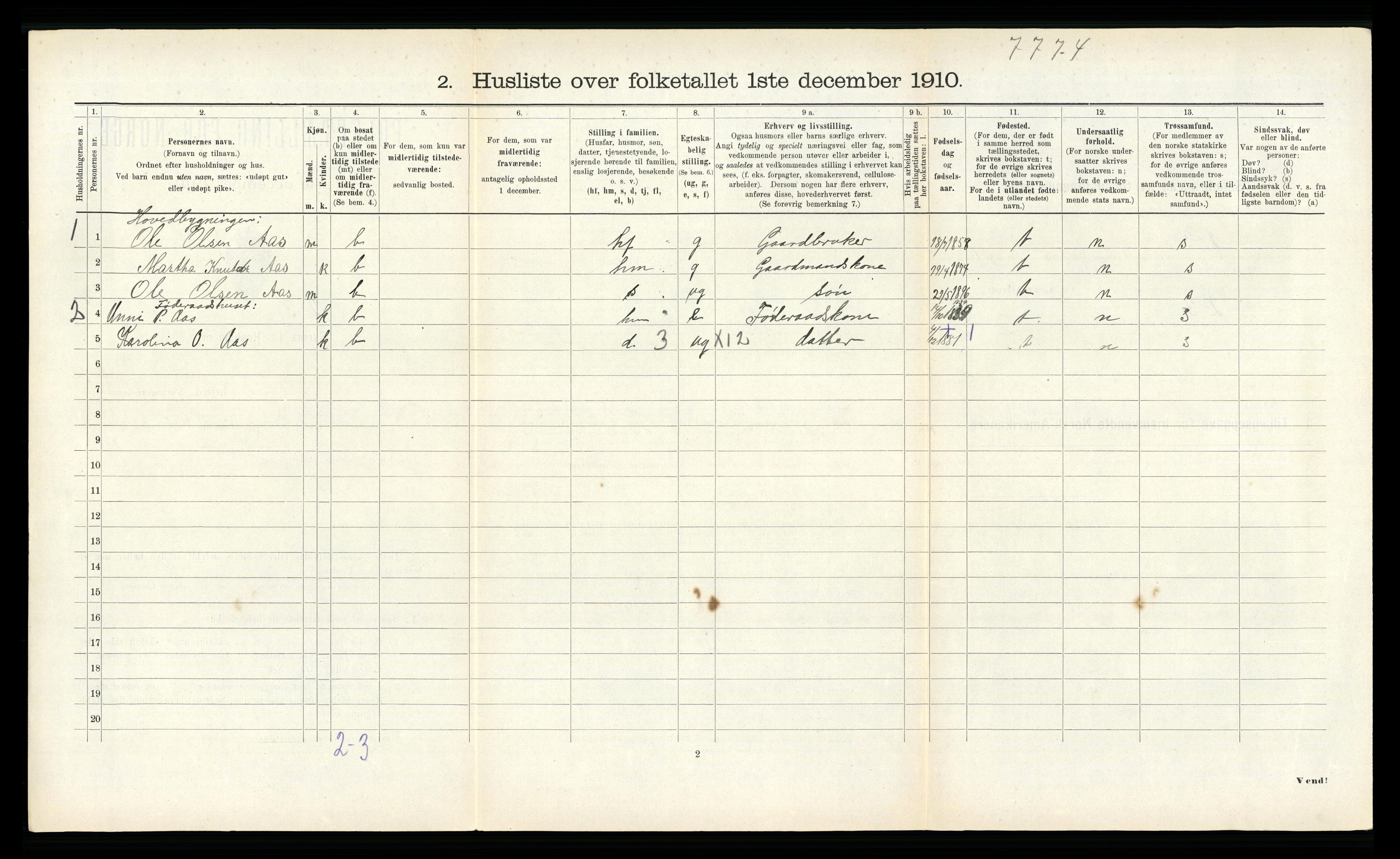 RA, Folketelling 1910 for 1421 Aurland herred, 1910, s. 434