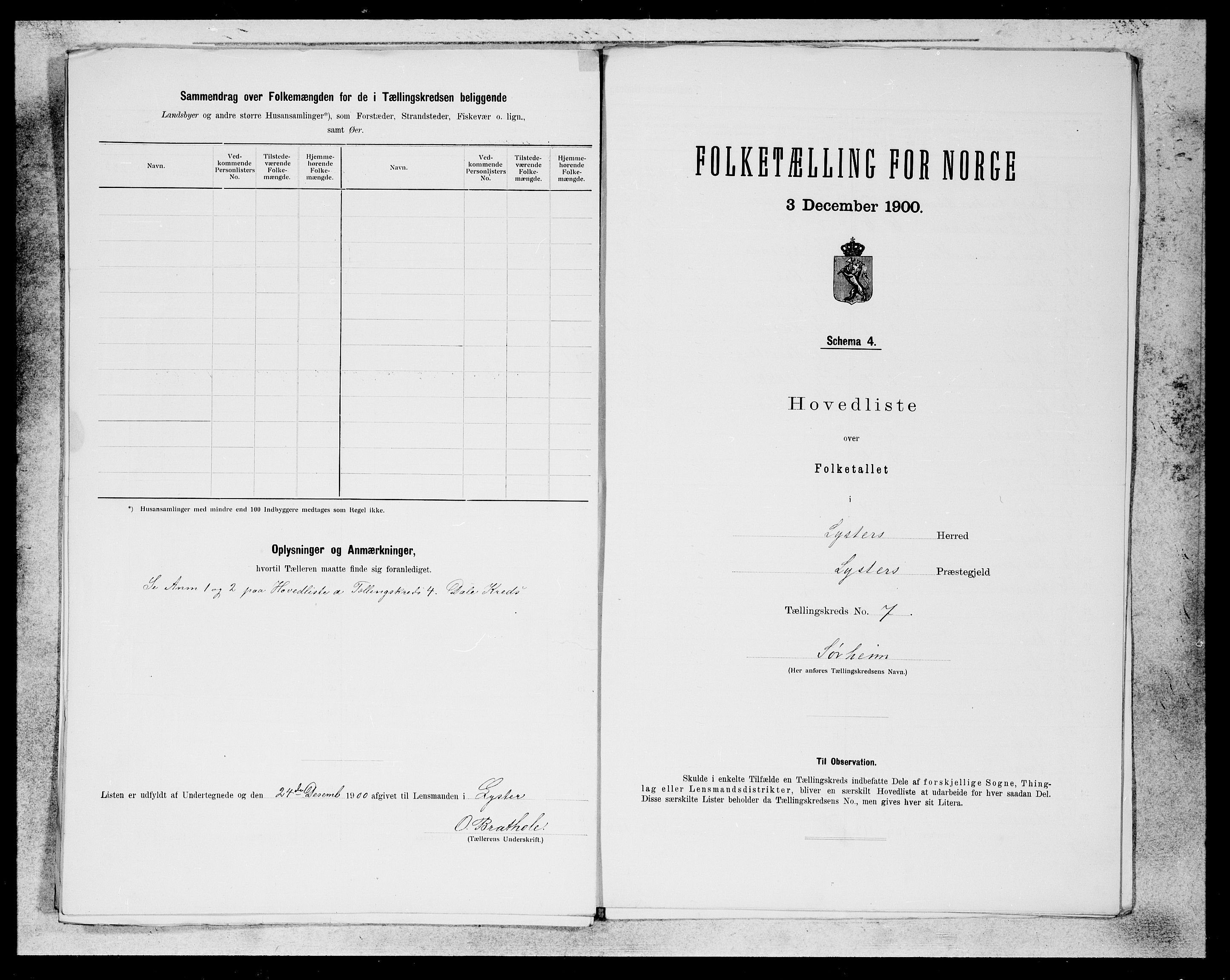 SAB, Folketelling 1900 for 1426 Luster herred, 1900, s. 15